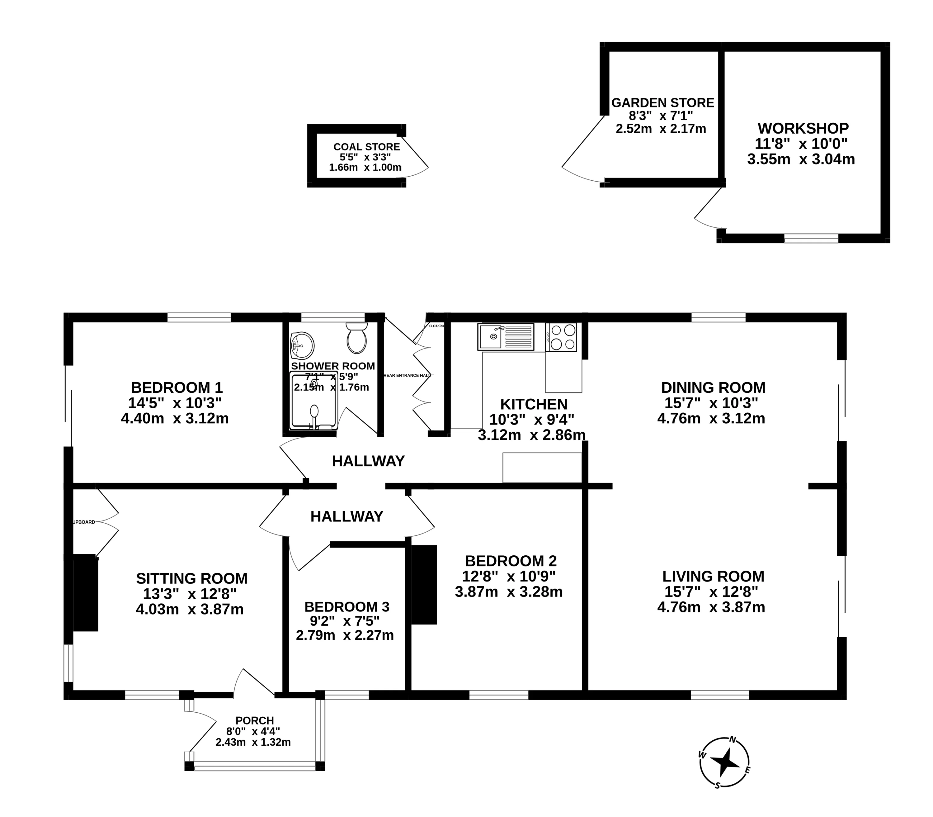 Oatlands Bungalow, Oatlands Road, Andreas floorplan