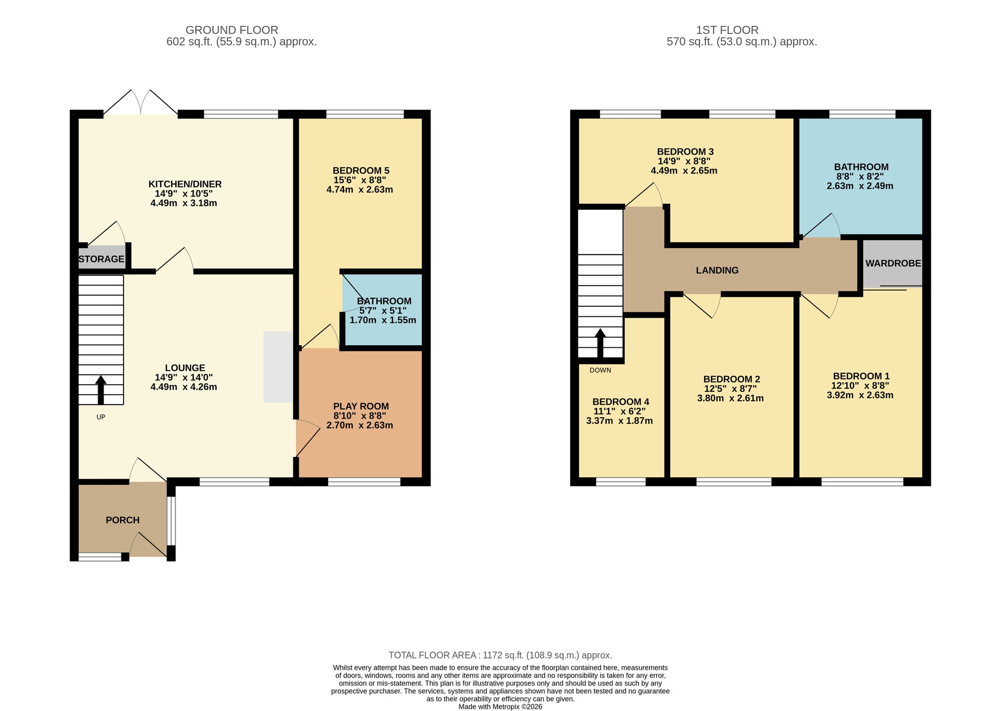 2 Birchen Bower Walk, Bury floorplan