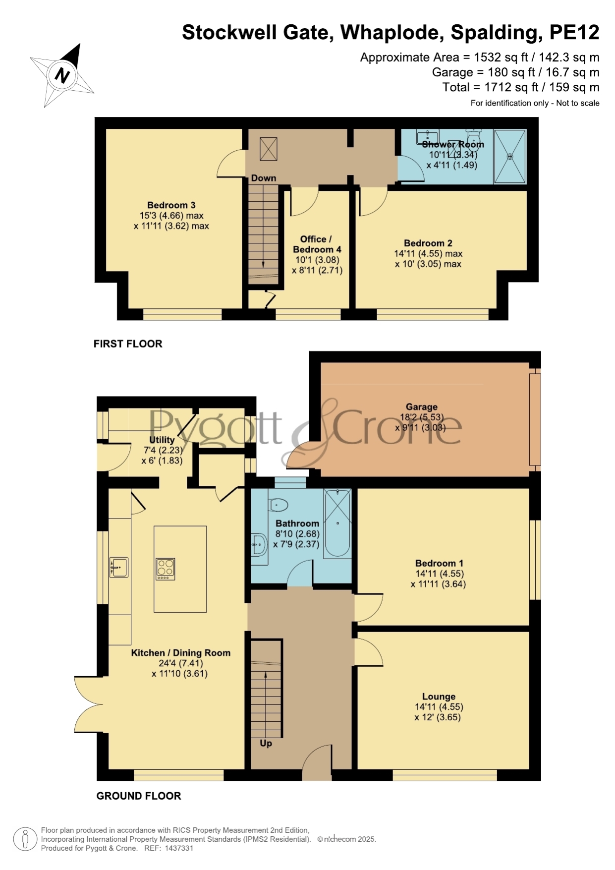 White Gables, Stockwell Gate, Spalding floorplan