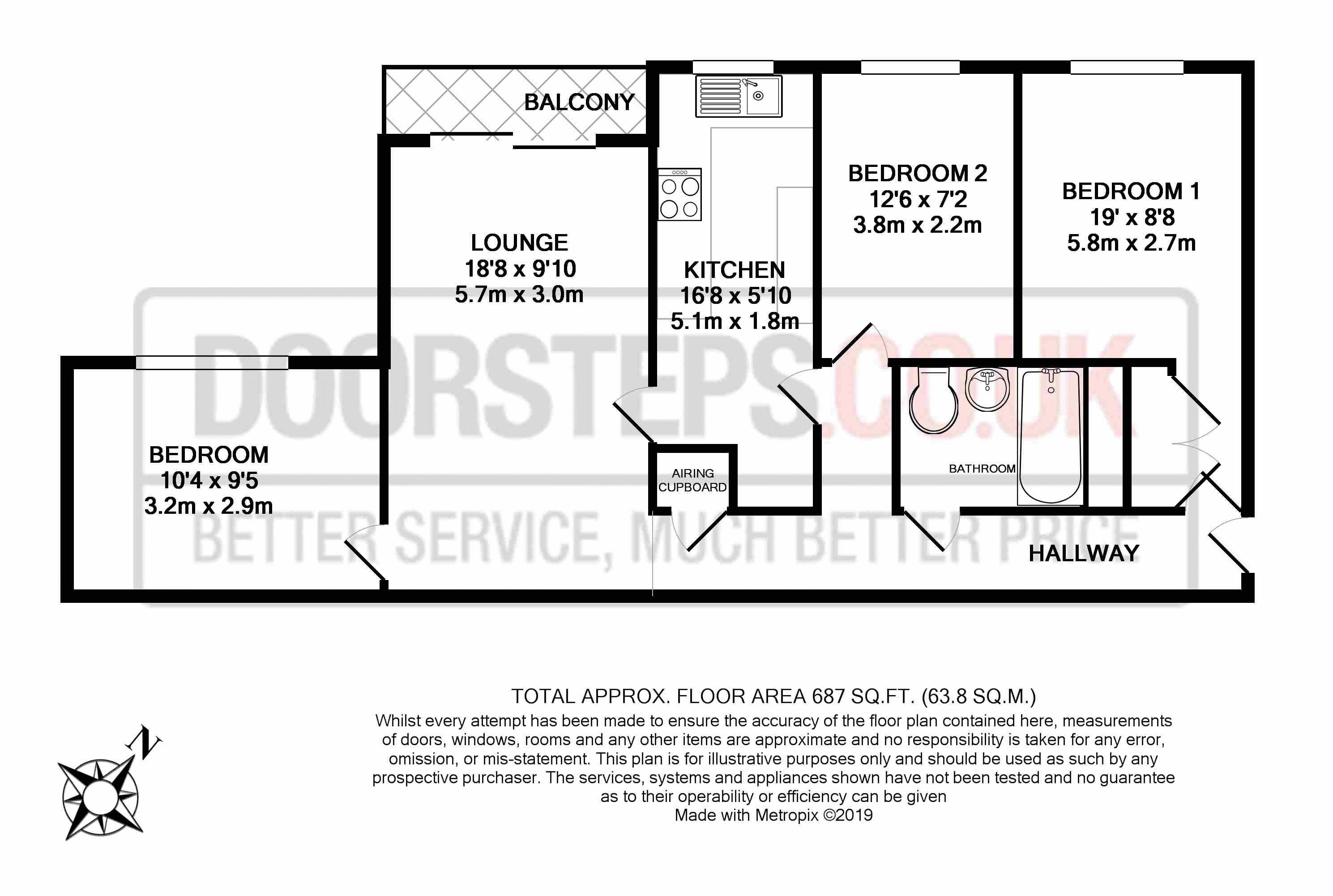 3 Bedrooms Flat for sale in Priory Court, Apton Road, Bishop's Stortford CM23
