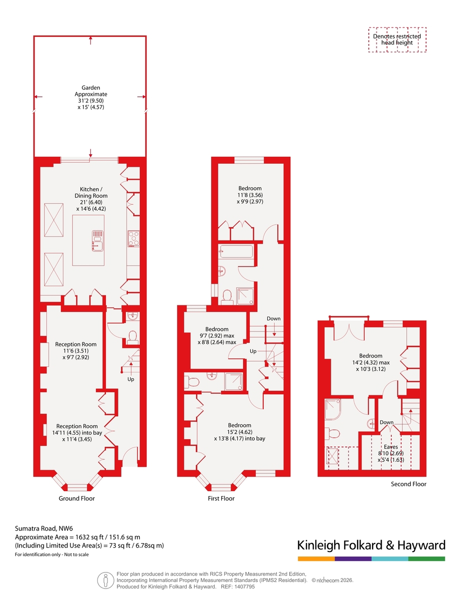 70, Sumatra Road, London floorplan