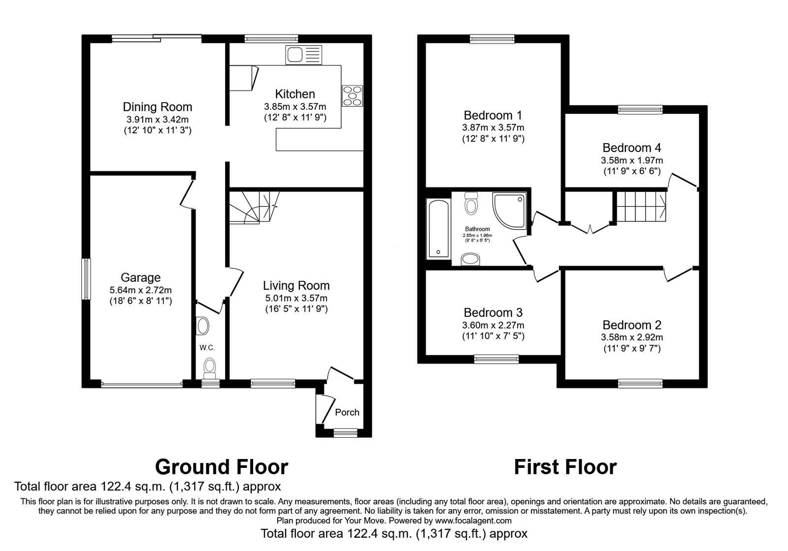 1, Hydale Close, West Yorkshire floorplan