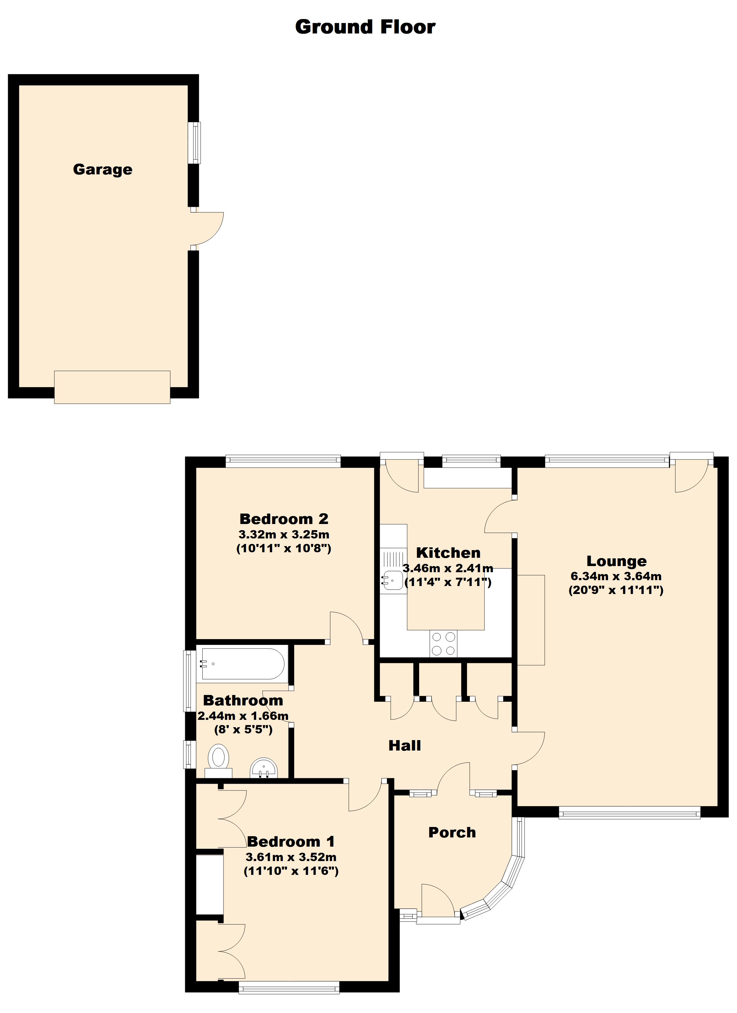 2 Bedrooms Detached bungalow for sale in Marl Avenue, Penwortham, Preston PR1