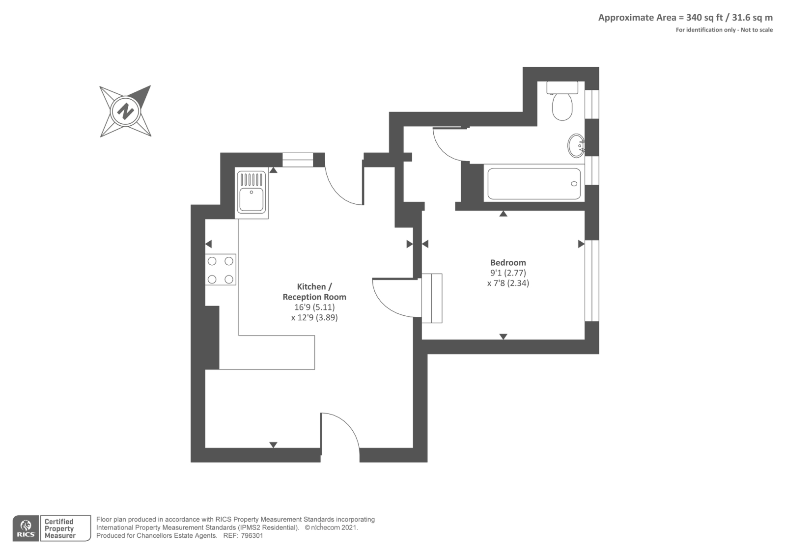 Flat 1, 58, Effingham Road, Surbiton floorplan