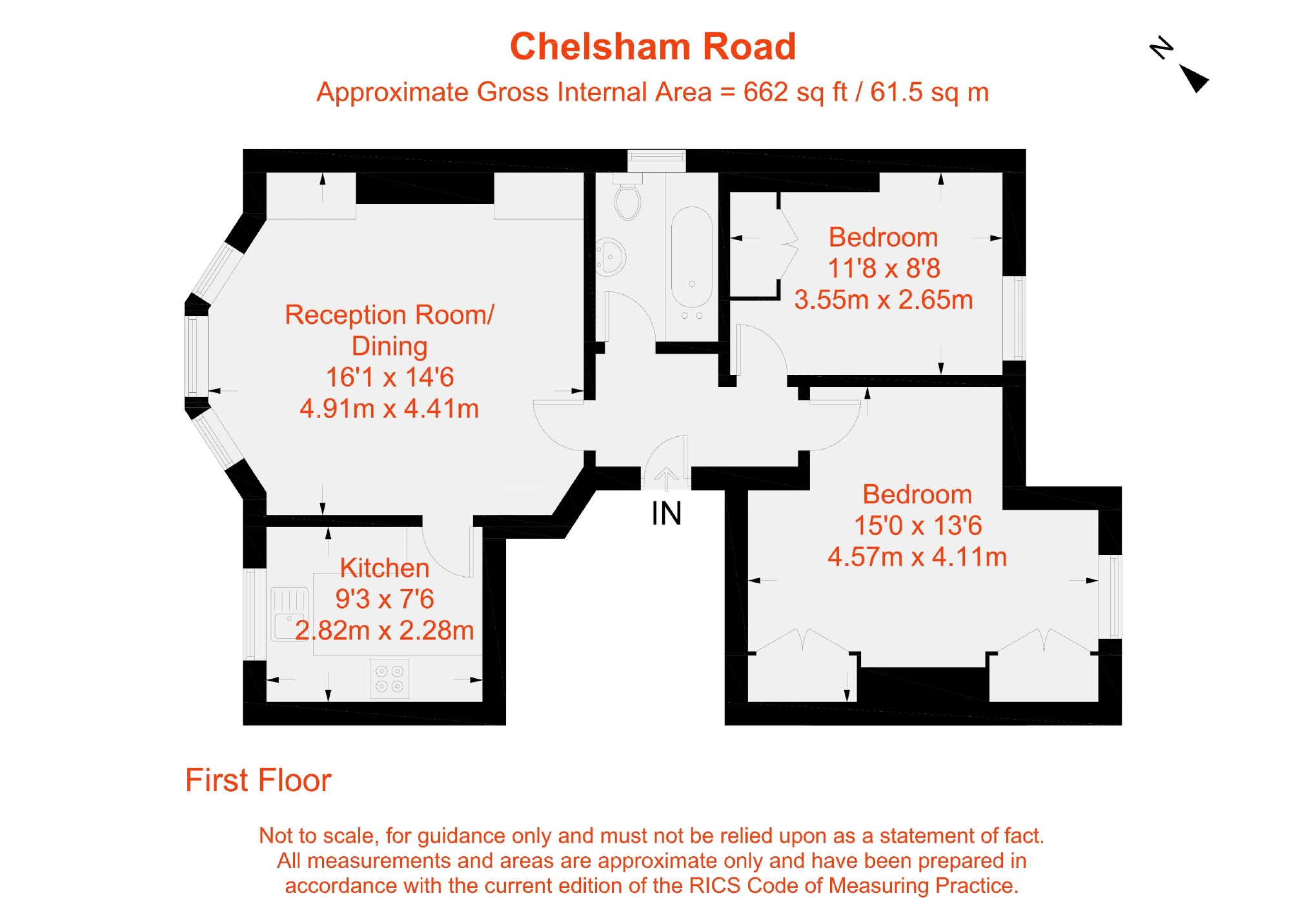 2 Bedrooms Flat for sale in Chelsham Road, Clapham, London SW4