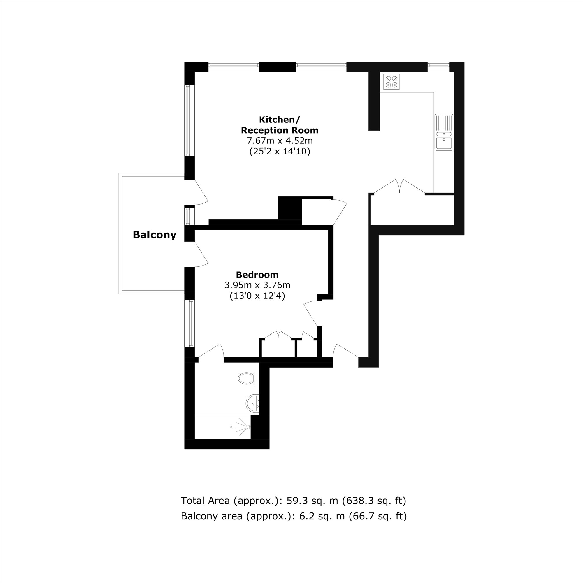 Apartment 101, Bouchon Point, 7, Cendal Crescent, London floorplan