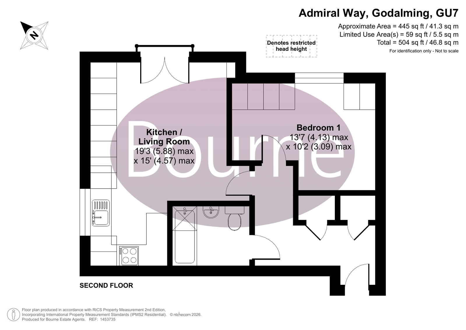 12, Admiral Way, Godalming floorplan
