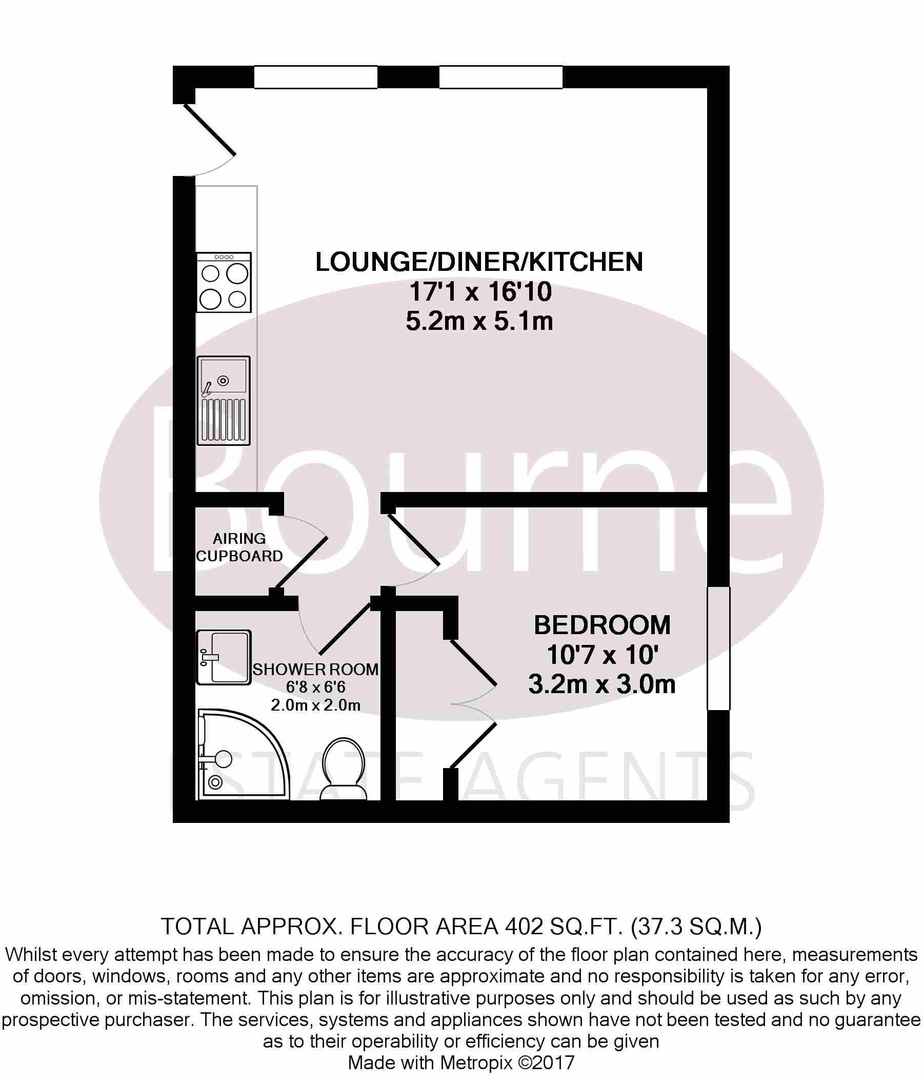 3 Queens Court, 40, High Street, Woking floorplan