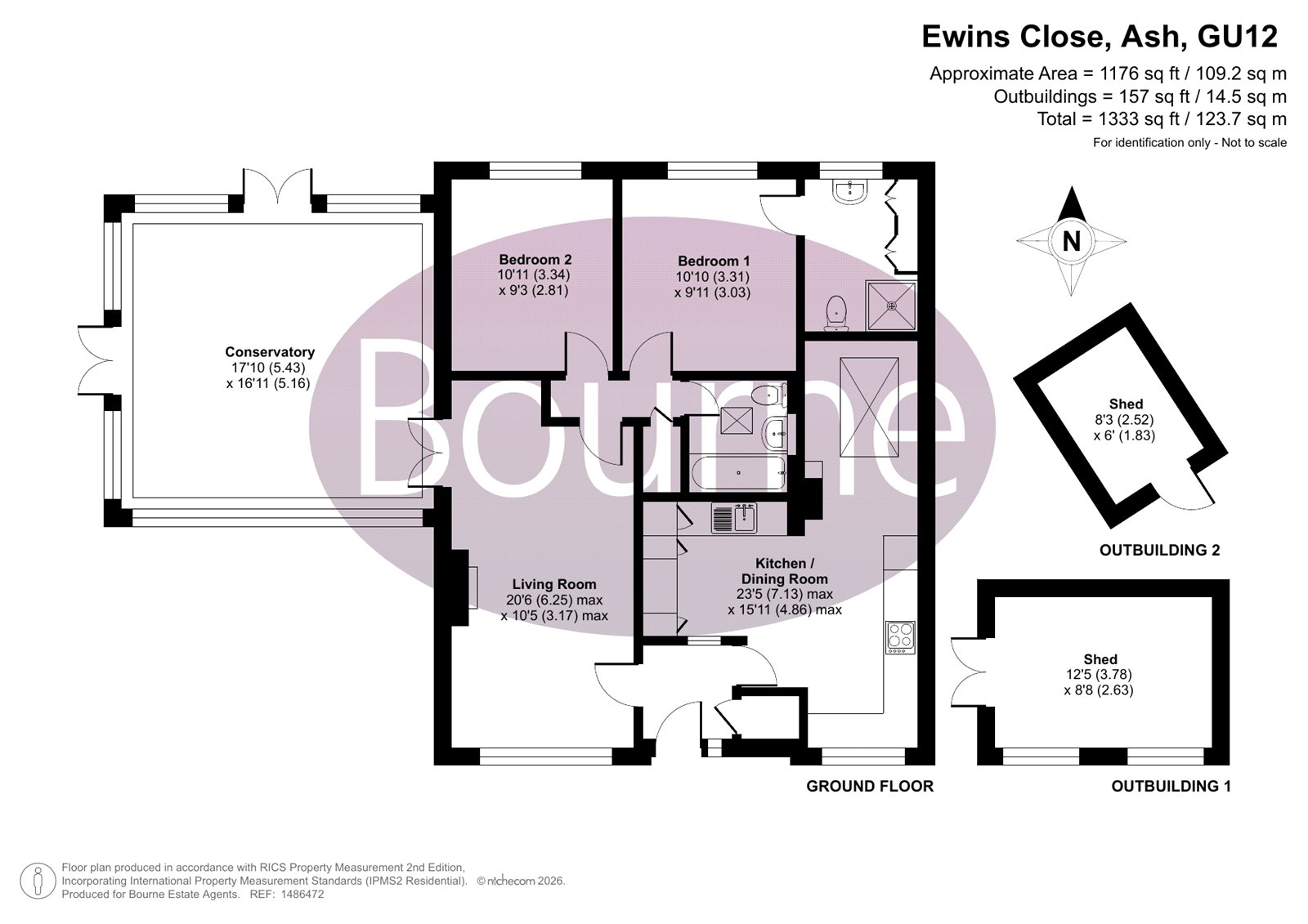 Gareloch, 63, Ewins Close, Ash floorplan