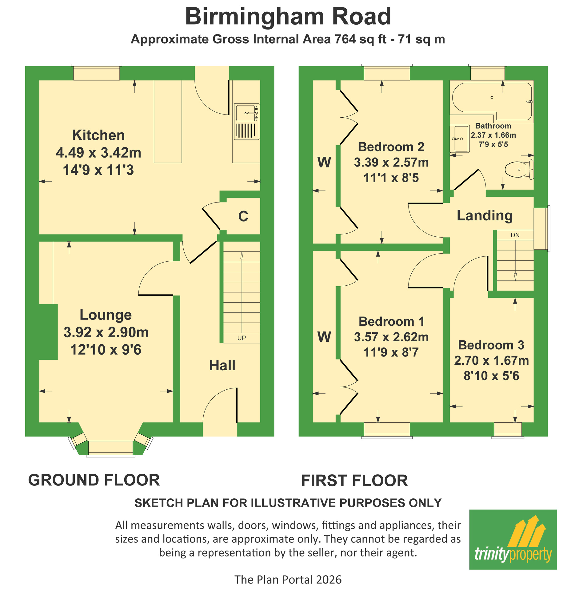 323 Birmingham New Road, Dudley floorplan