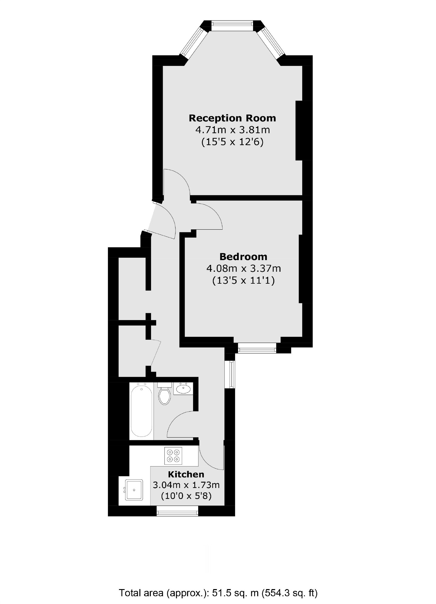 91B, Fernhead Road, Maida Vale floorplan