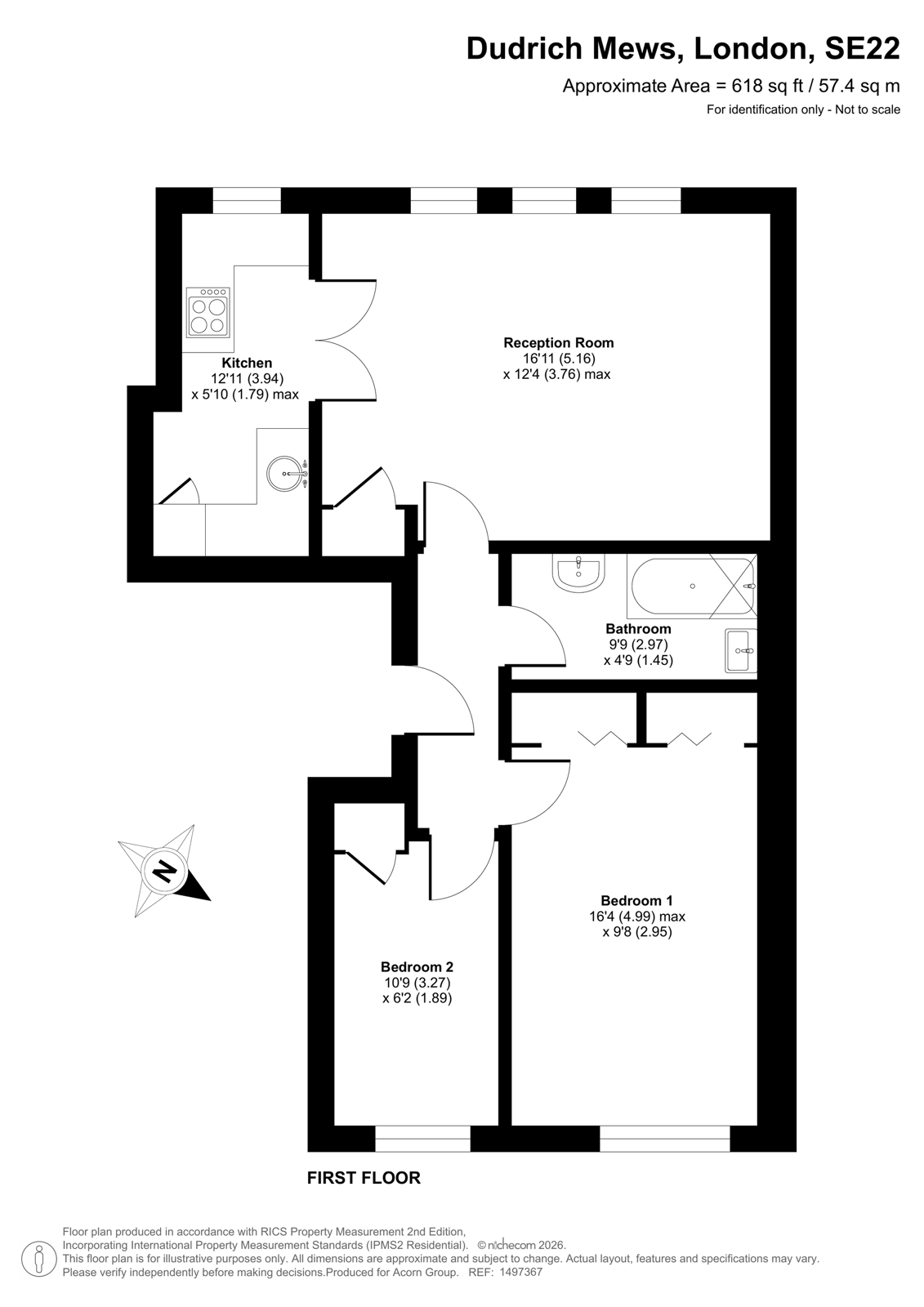 Flat A, 7, Dudrich Mews, London floorplan