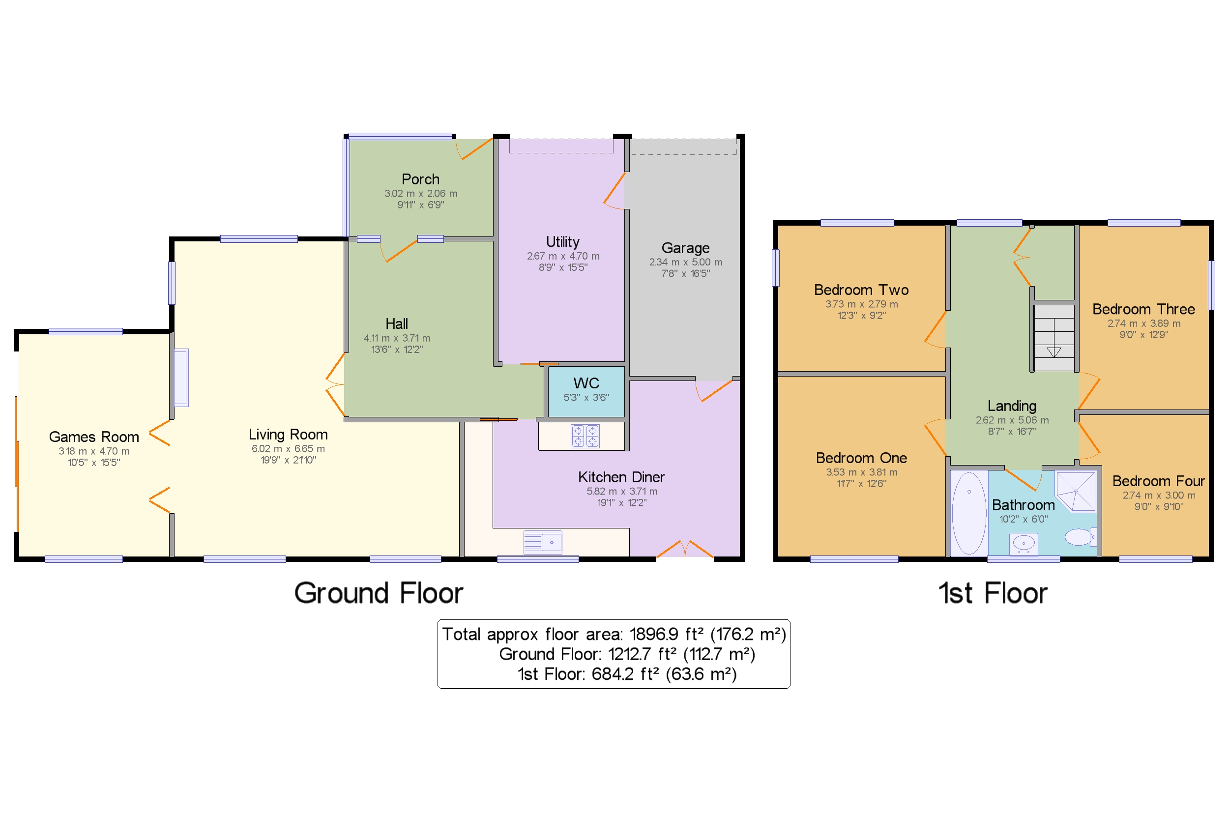 10, Meadow Close, High Peak floorplan
