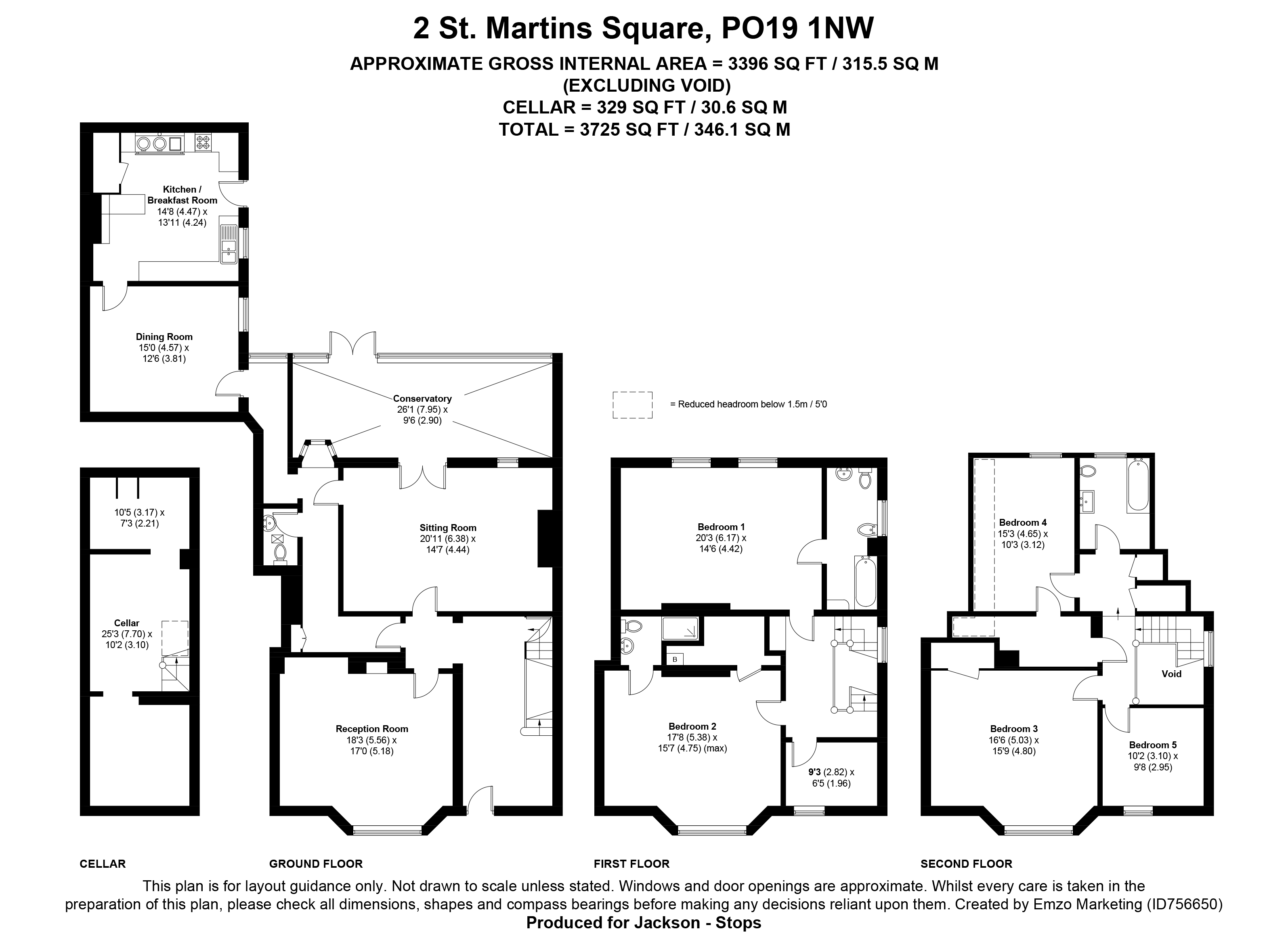 St Martins Square, Chichester, West Sussex PO19, 5 bedroom detached