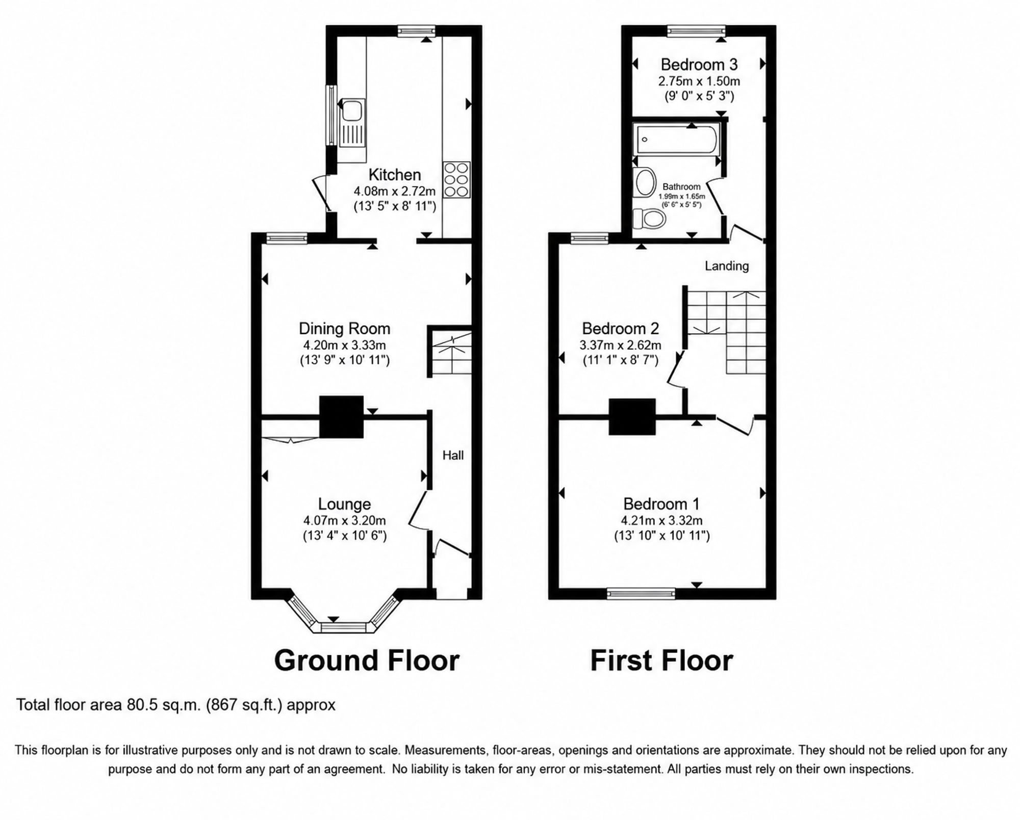 4 Gordon Terrace Wrights Hill, Southampton floorplan