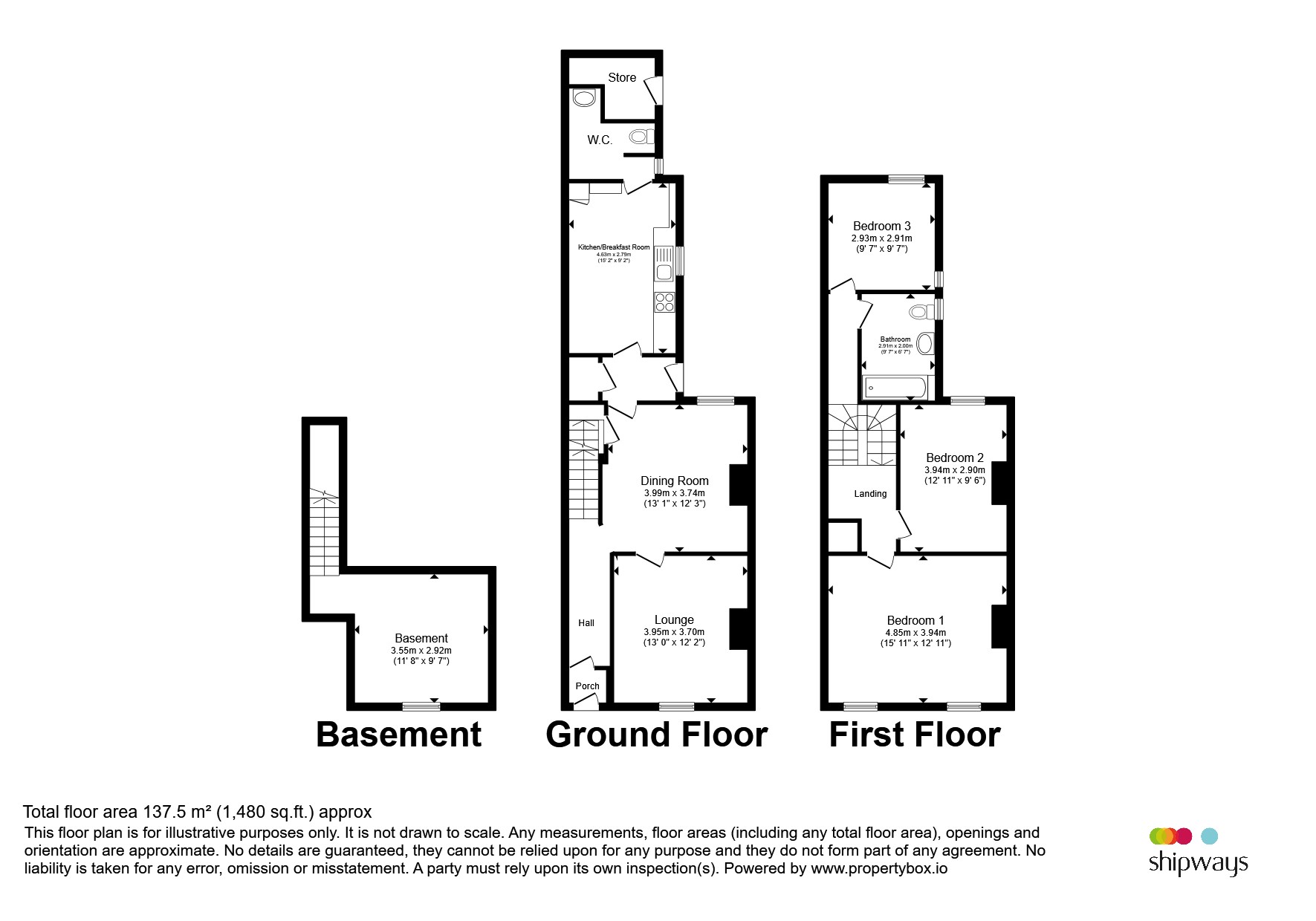 12, Little Church Street, Rugby floorplan