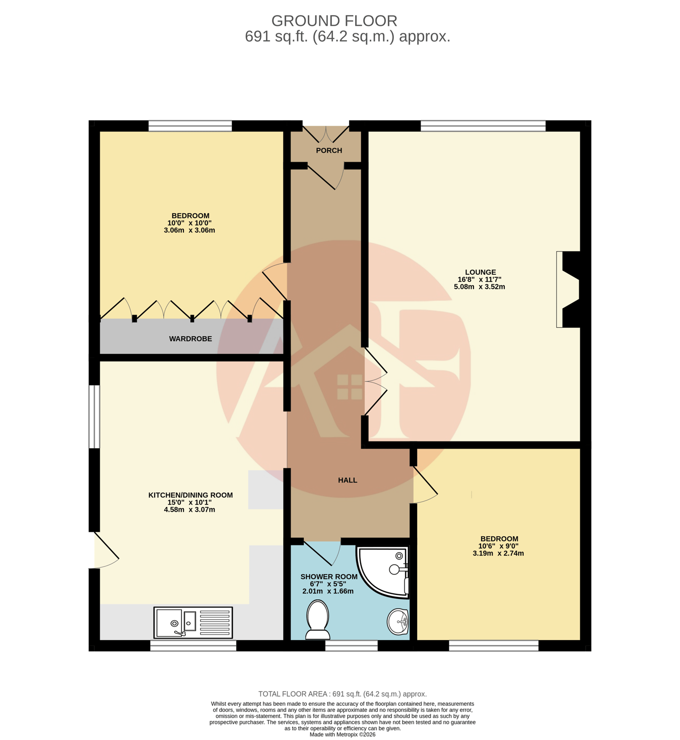 14, Rosewood Avenue, Burnham-on-Sea floorplan