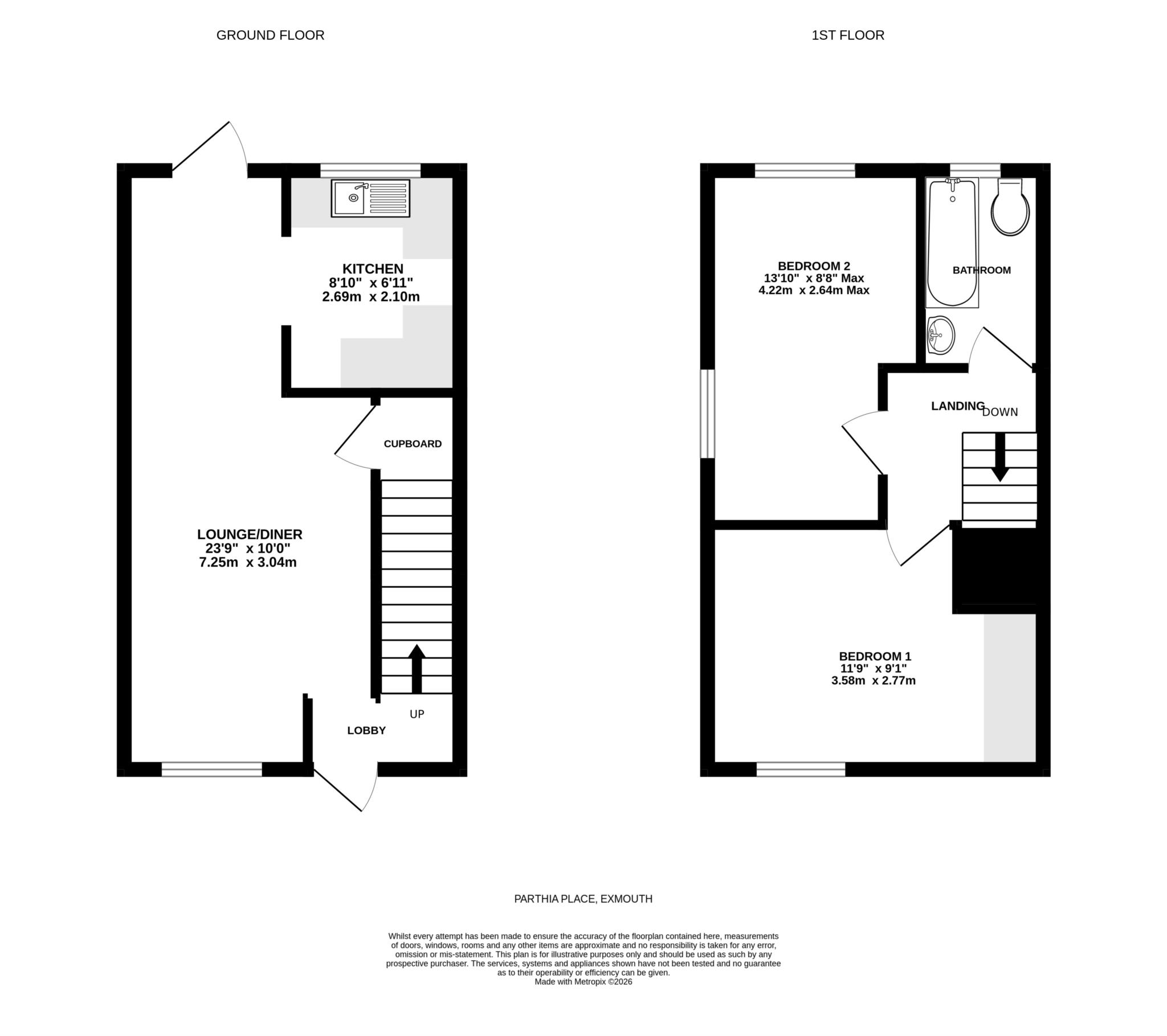 6, Parthia Place, Exmouth floorplan