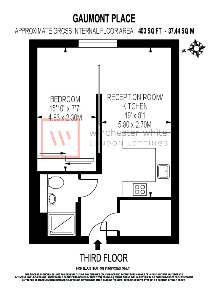 Apartment 13, 6 Gaumont Place, London floorplan