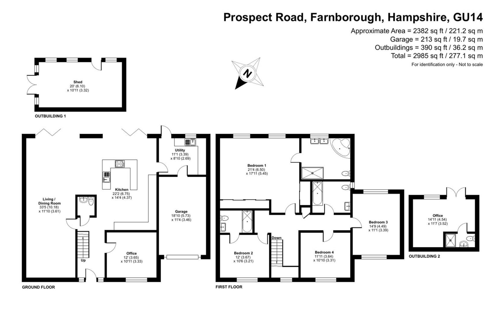 97, Prospect Road, Farnborough floorplan