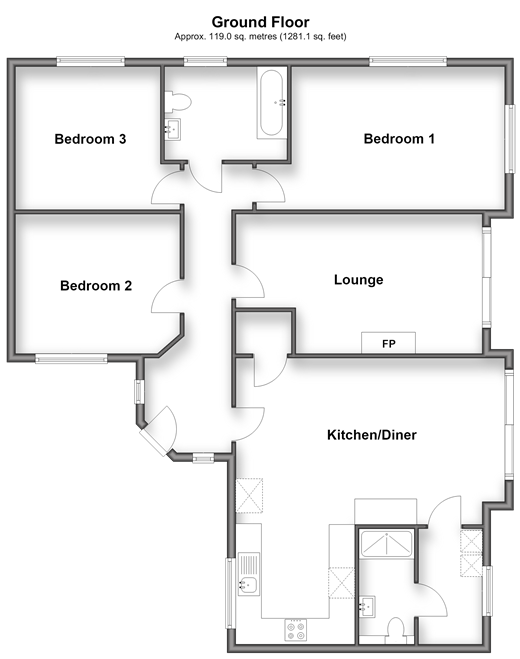 Rowplatt Lane Felbridge, East Grinstead floorplan