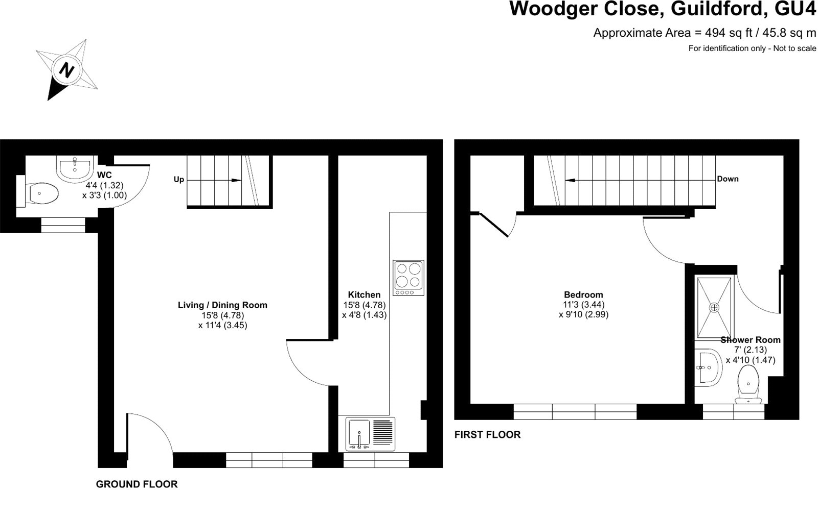 13A,, Woodger Close, Guildford floorplan