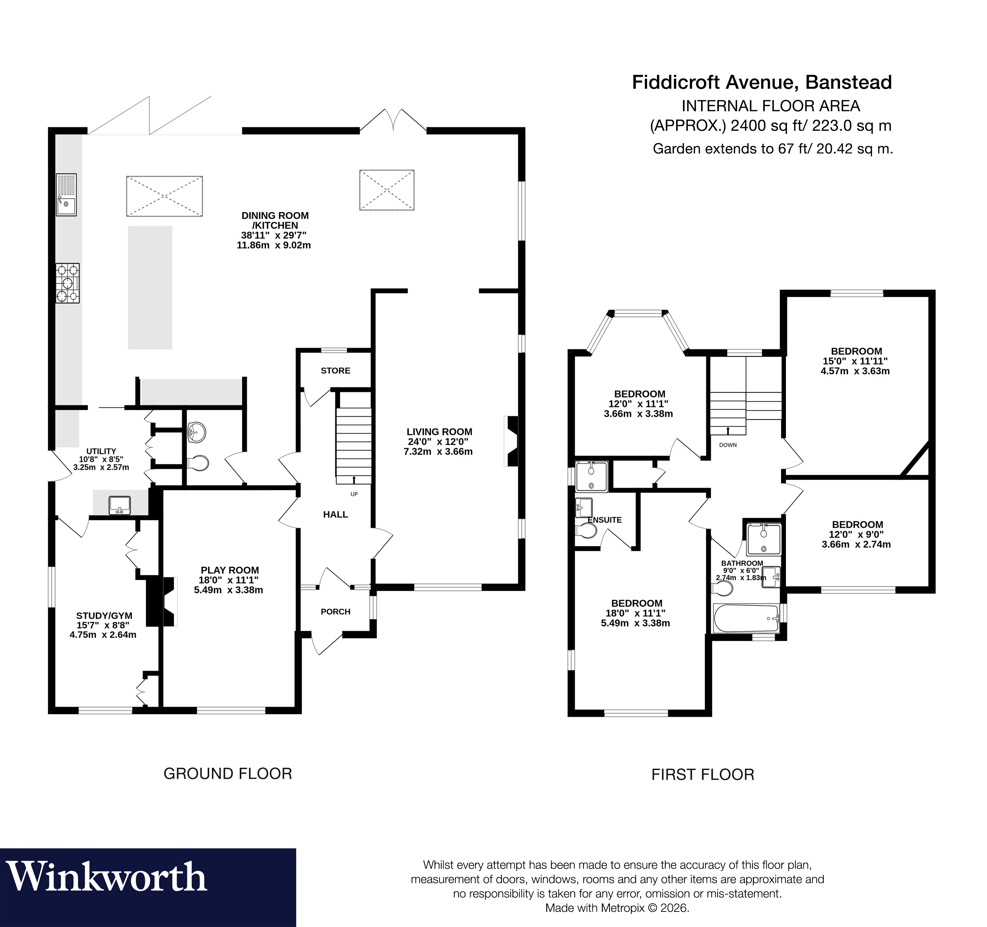11, Fiddicroft Avenue, Surrey floorplan