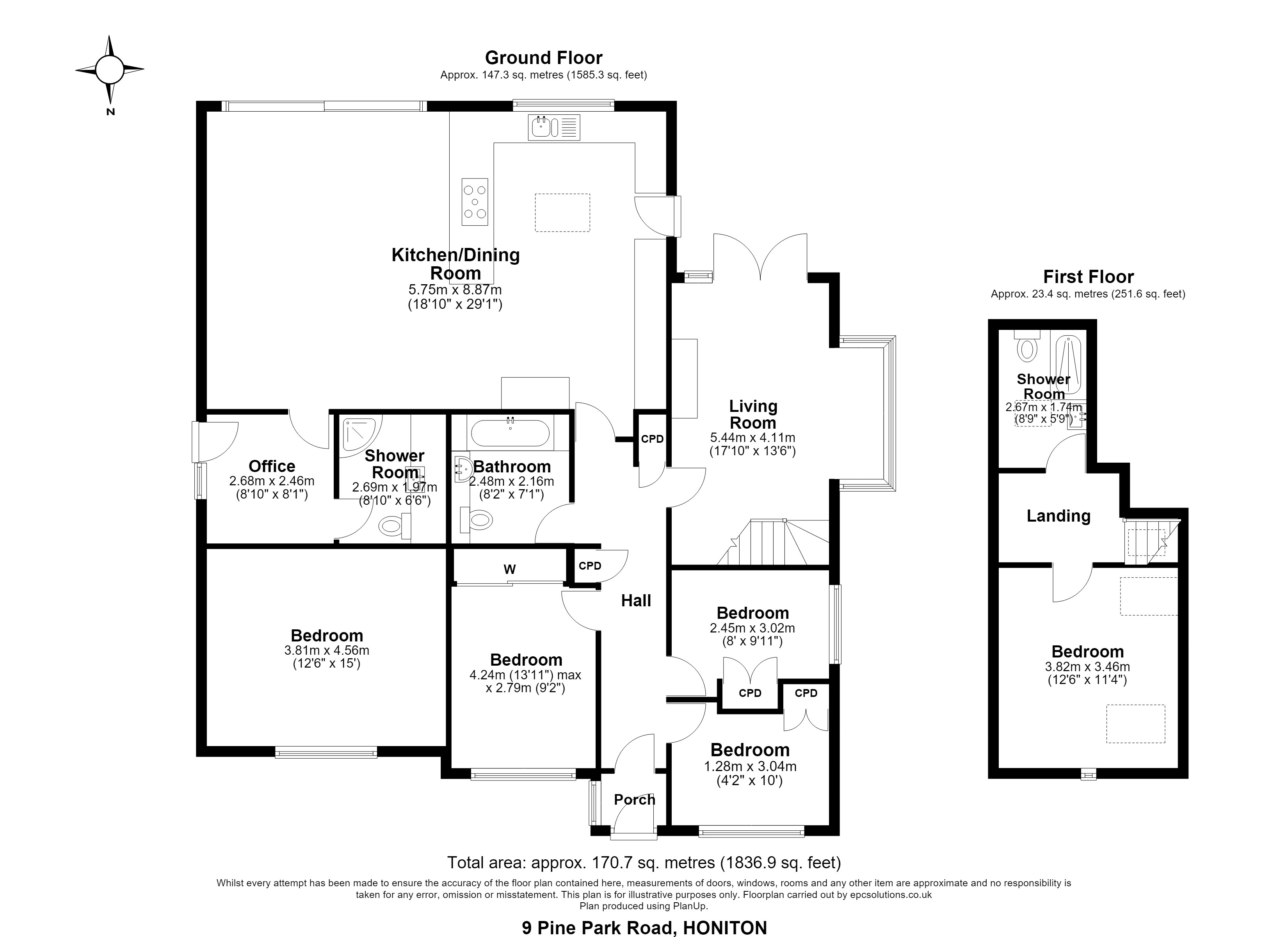 9, Pine Park Road, Devon floorplan