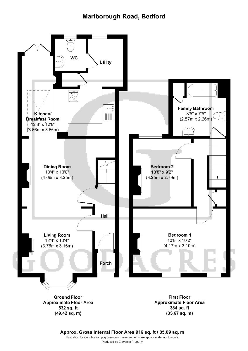 60 Marlborough Road, Bedford floorplan