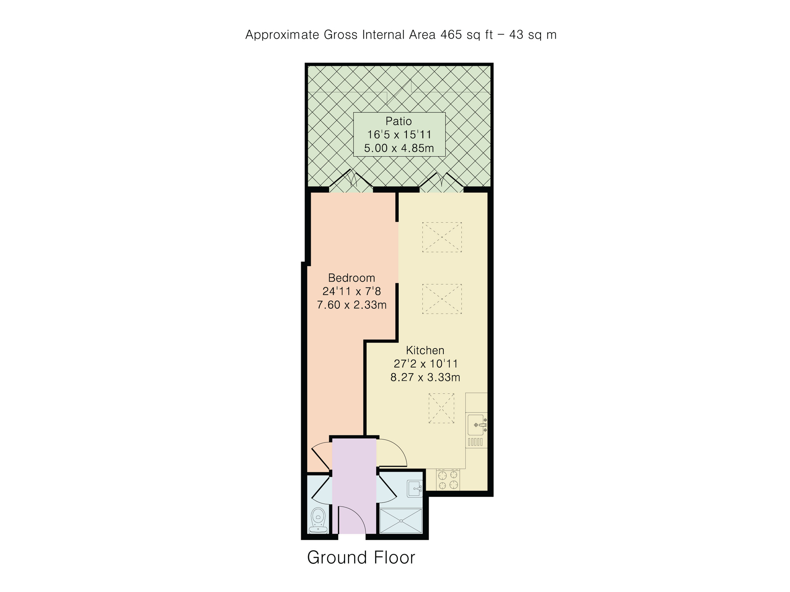 Flat 1, London floorplan
