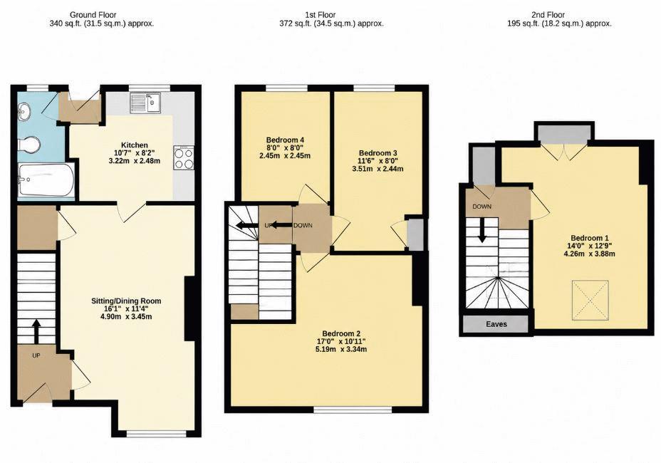 13, Asquith Avenue, York floorplan
