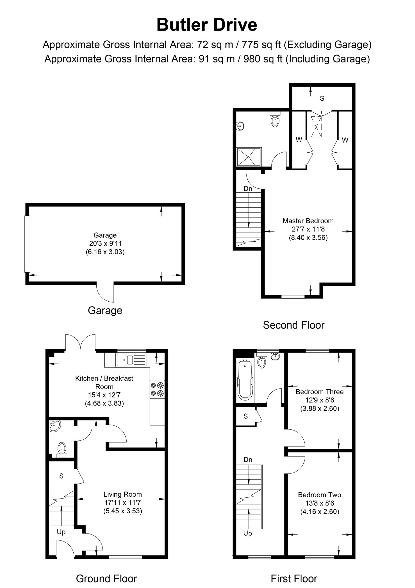 3 Bedrooms Town house to rent in Butler Drive, Bracknell, Berkshire RG12