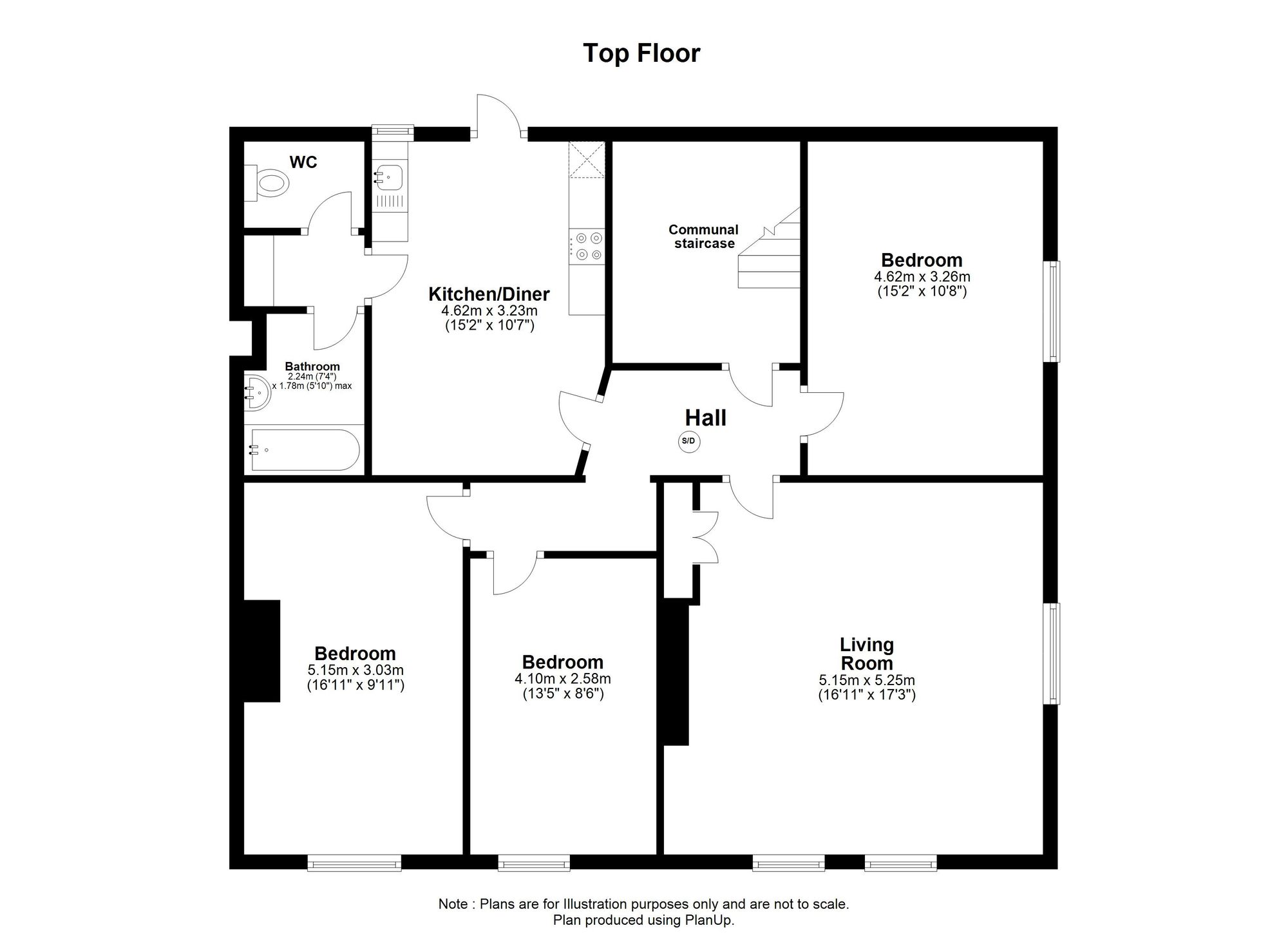 Flat 4, 3 Belle Grove Villas, Newcastle Upon Tyne floorplan