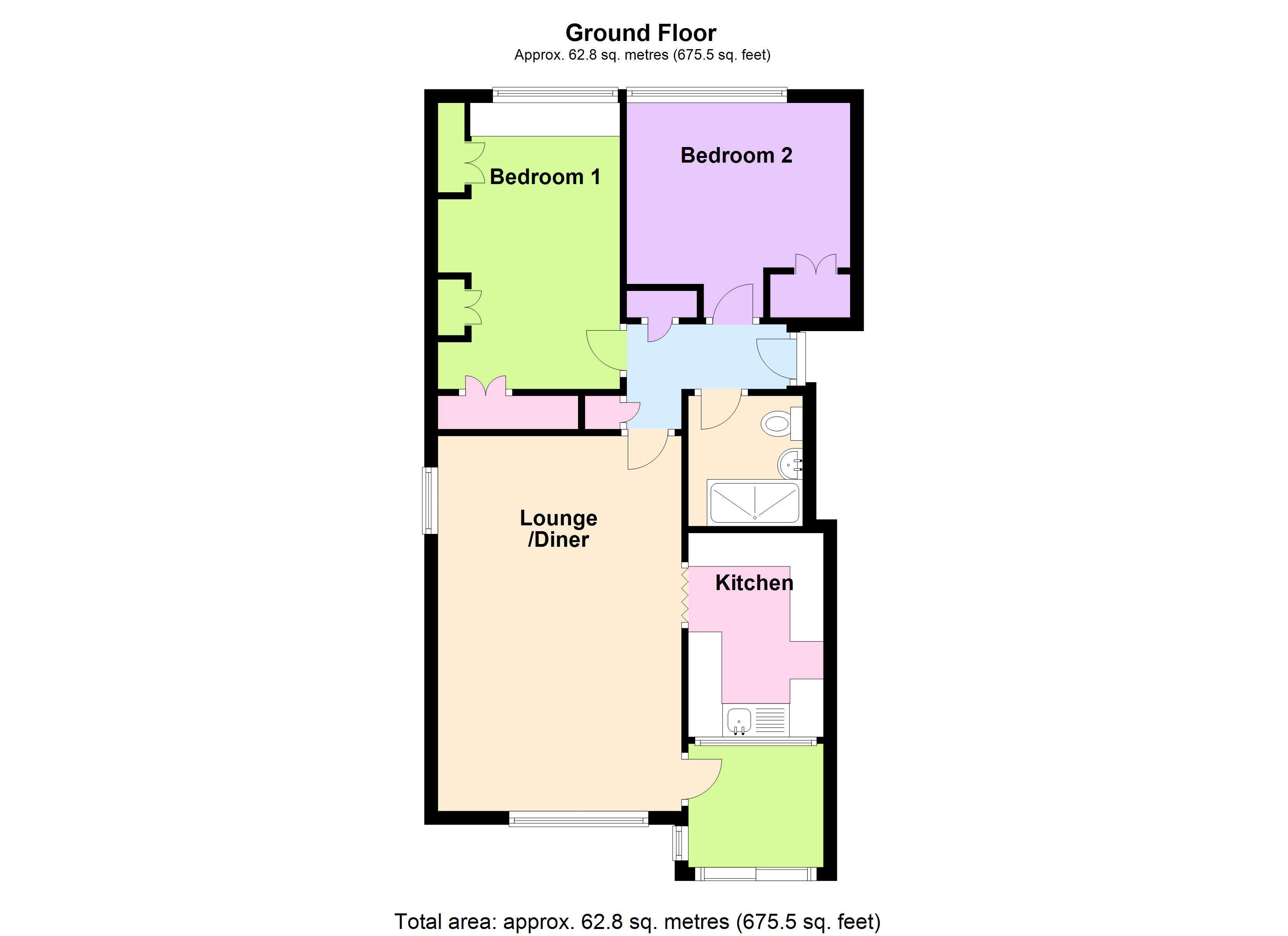Elmside House, Rhode Lane, Bridgwater TA6, 2 bedroom flat for sale
