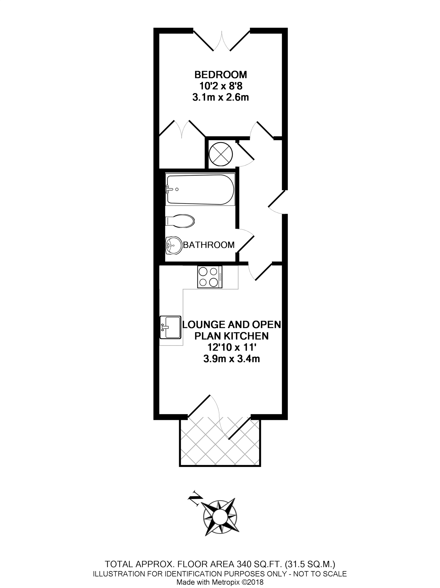 1 Bedrooms Flat to rent in Pond Garth, York YO1