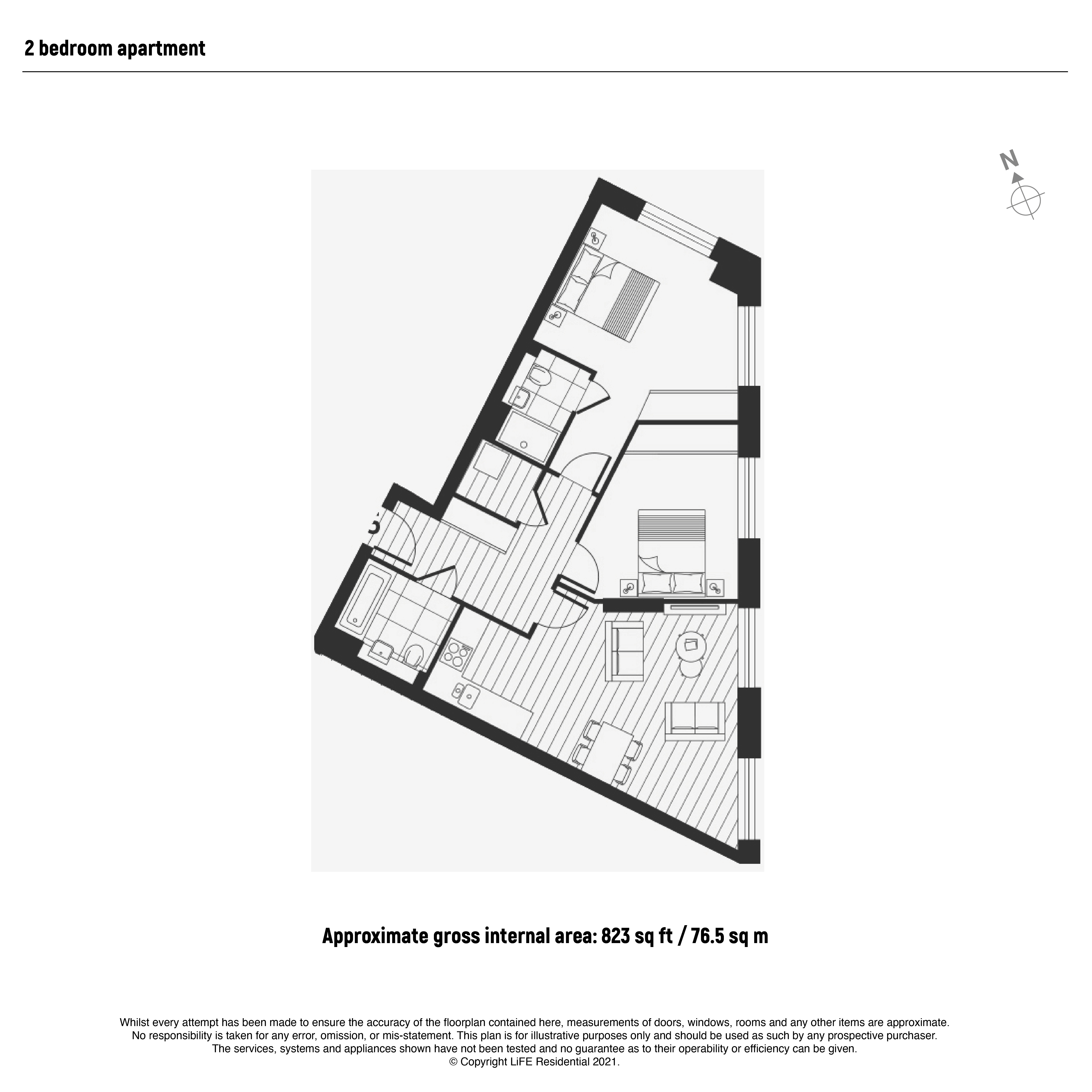 Apartment 905  East Timber Yard, 118, Pershore Street, Birmingham floorplan