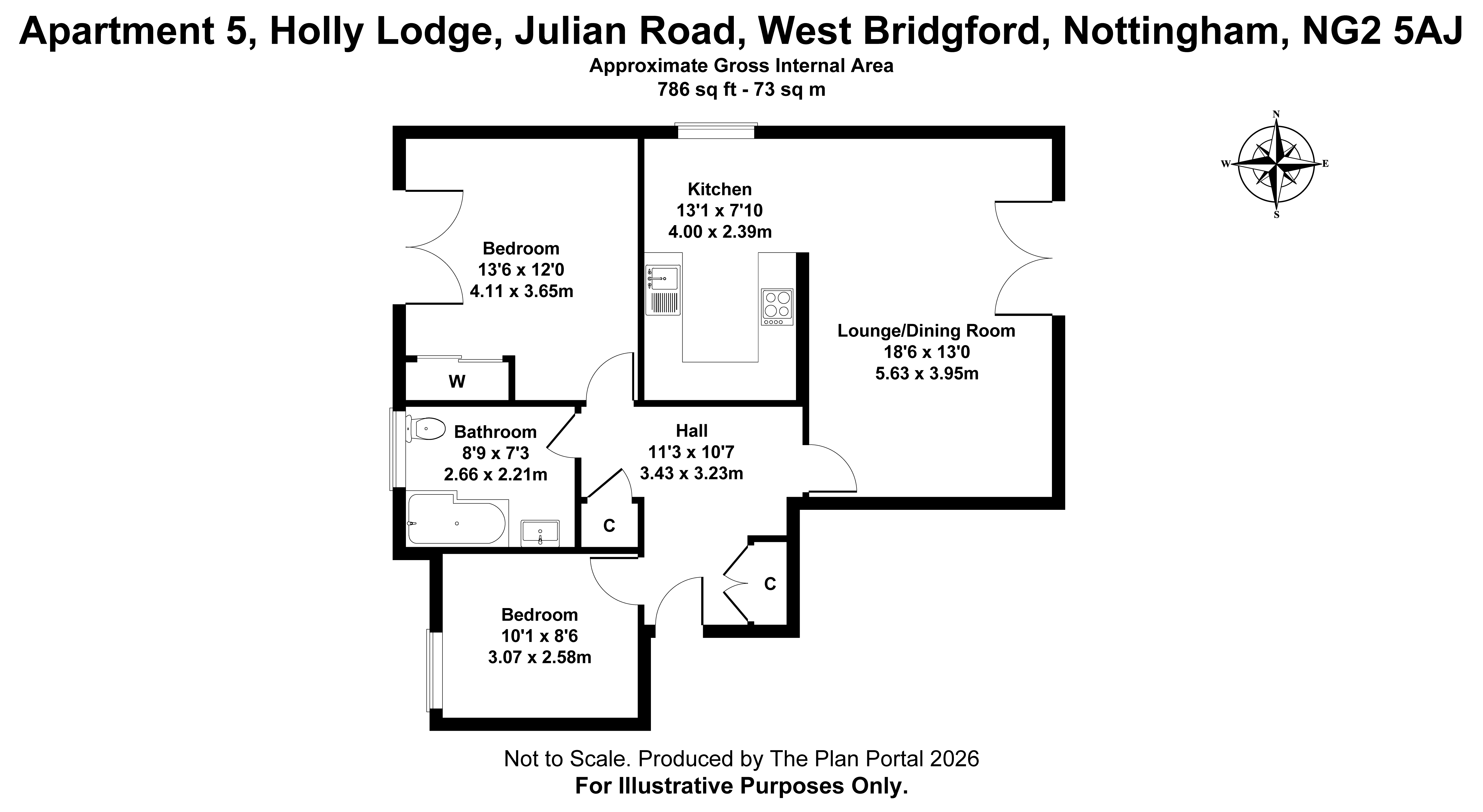 Apartment 5, Holly Lodge,, Julian Road, Nottingham floorplan