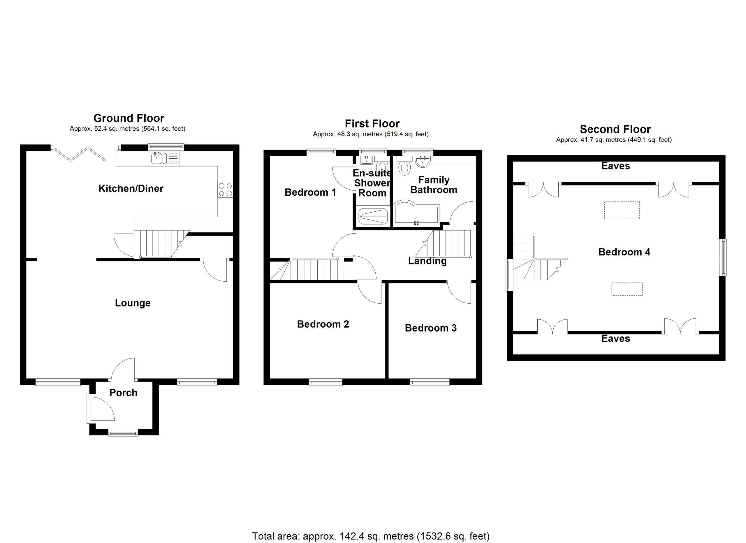 6 Pantyscallog Houses, Merthyr Tydfil floorplan