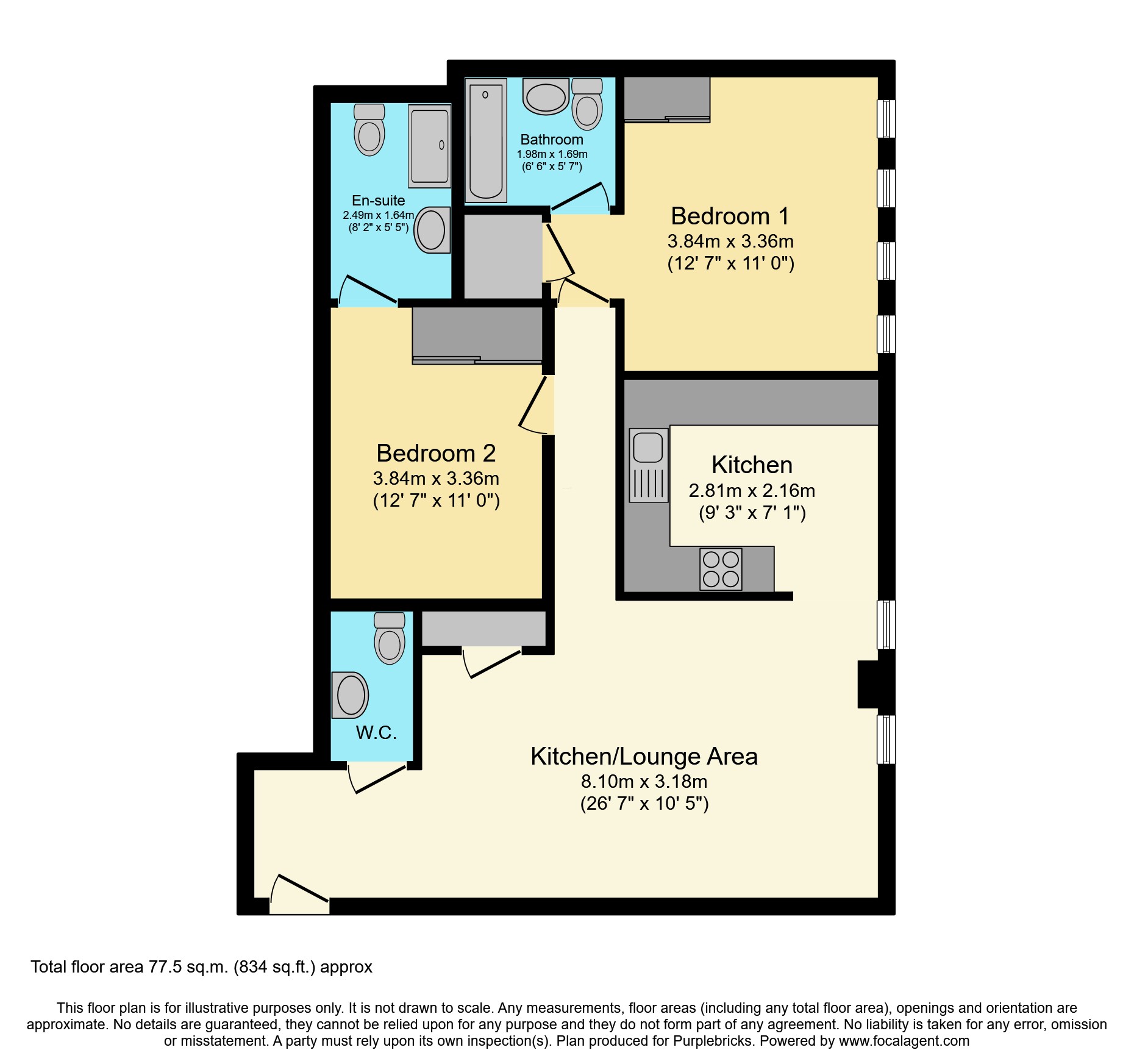 Flat 7/The Habitat, Woolpack Lane, Nottingham floorplan