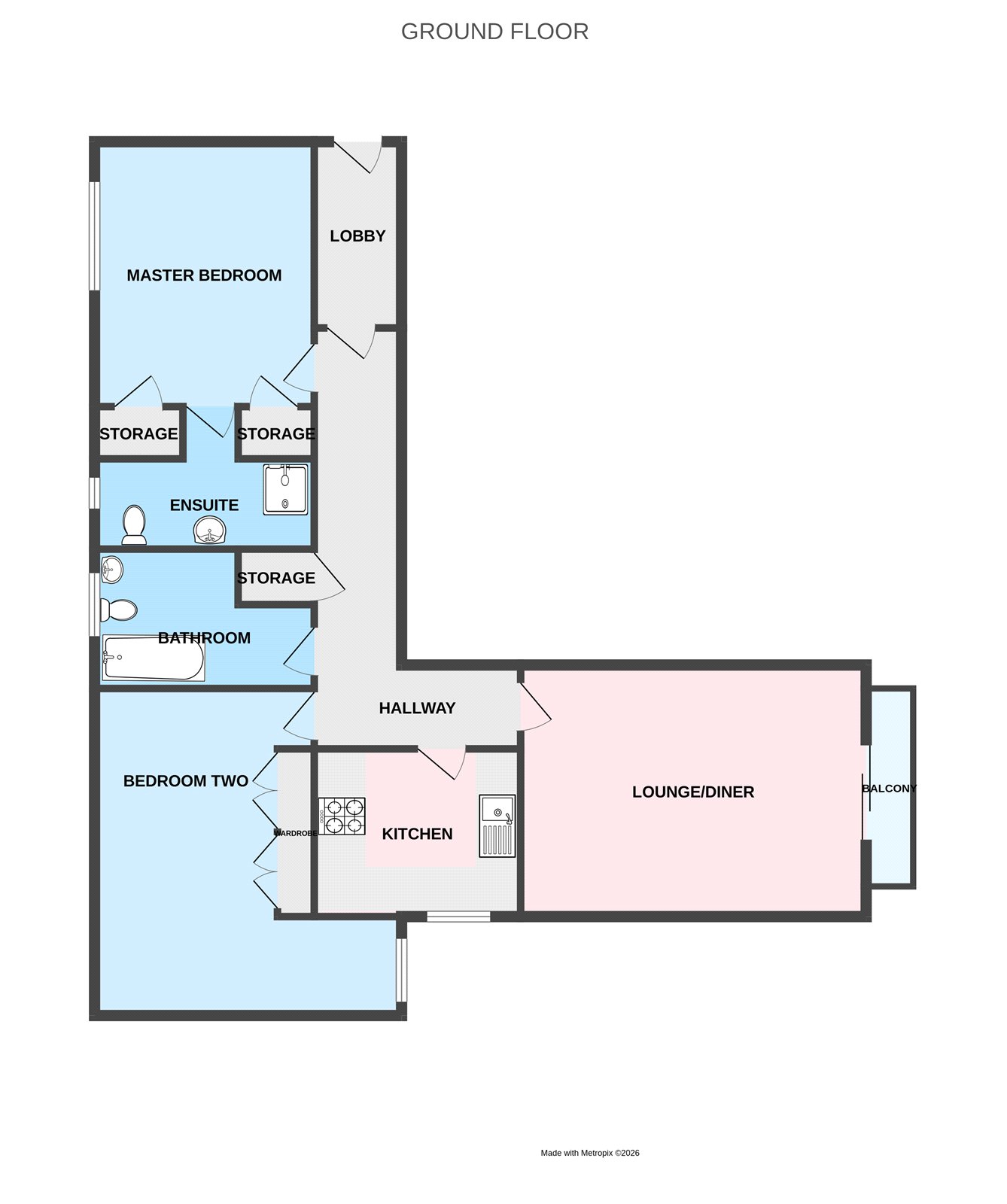 Flat 18, Magnolia Court,, Muchall Road, Wolverhampton floorplan