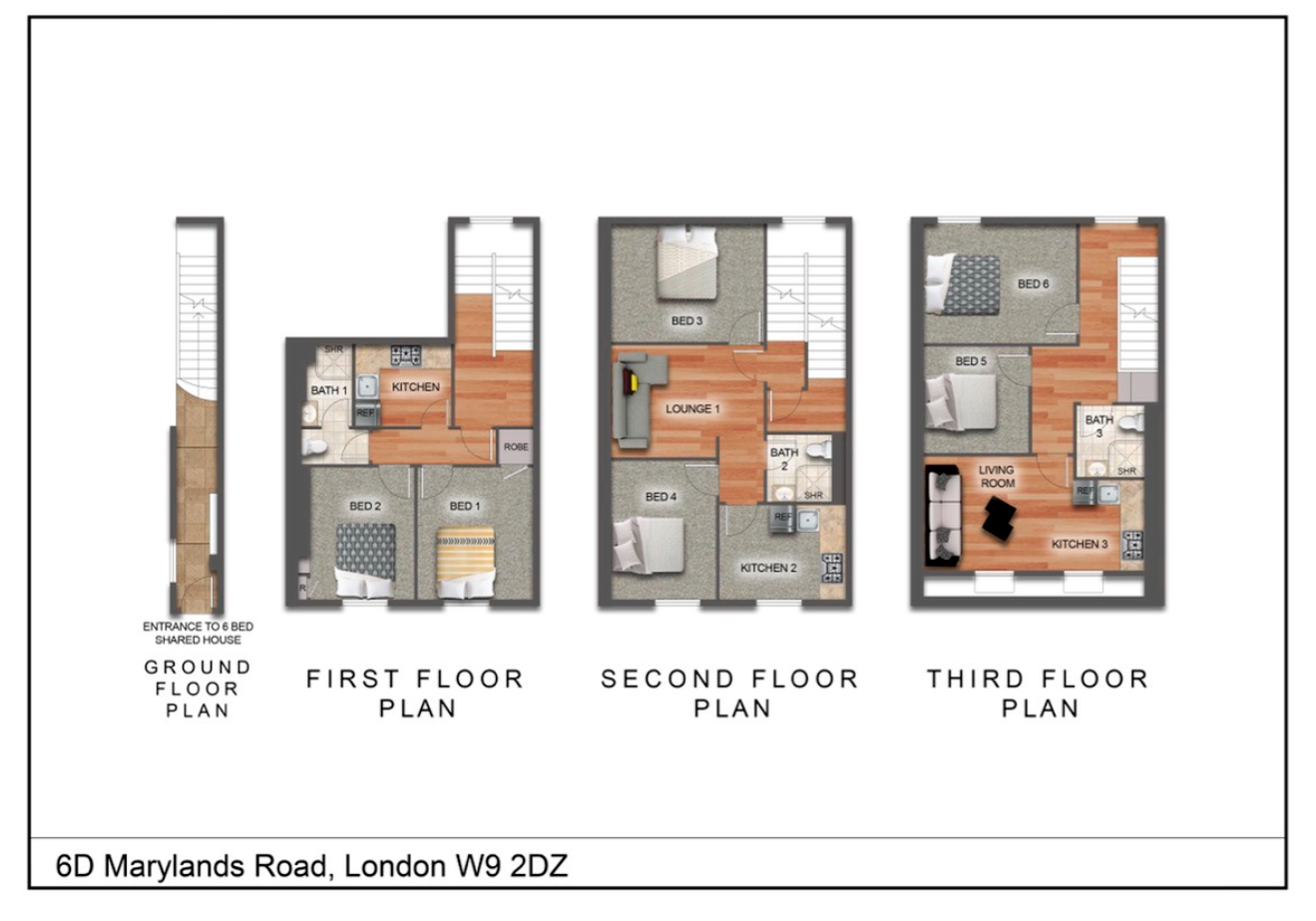 D Marylands Road, London floorplan
