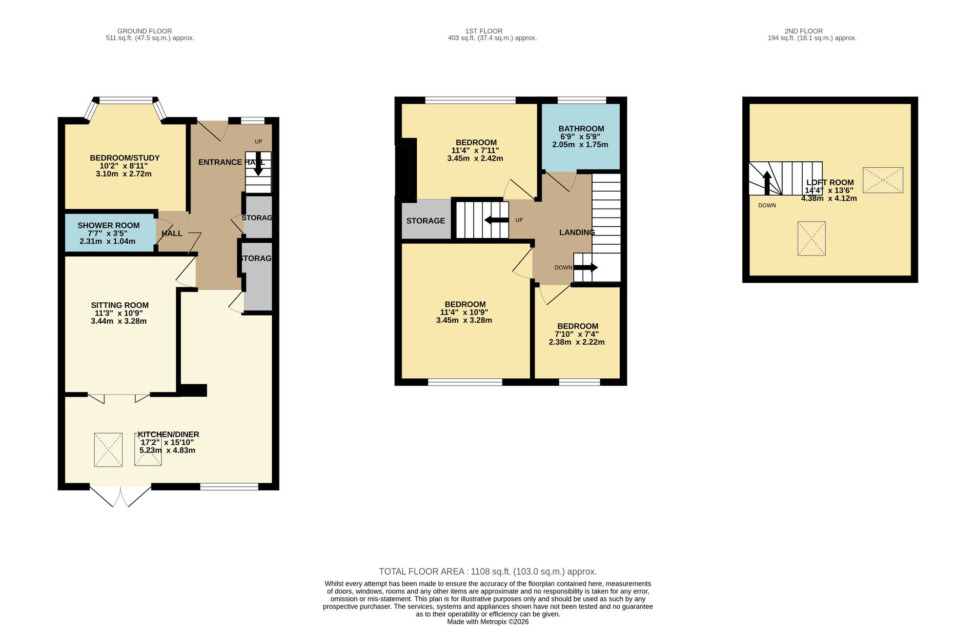 8 Cleveland Gardens, Bournemouth floorplan