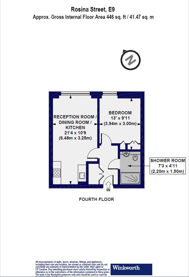 Flat 24, 21, Rosina Street, London floorplan