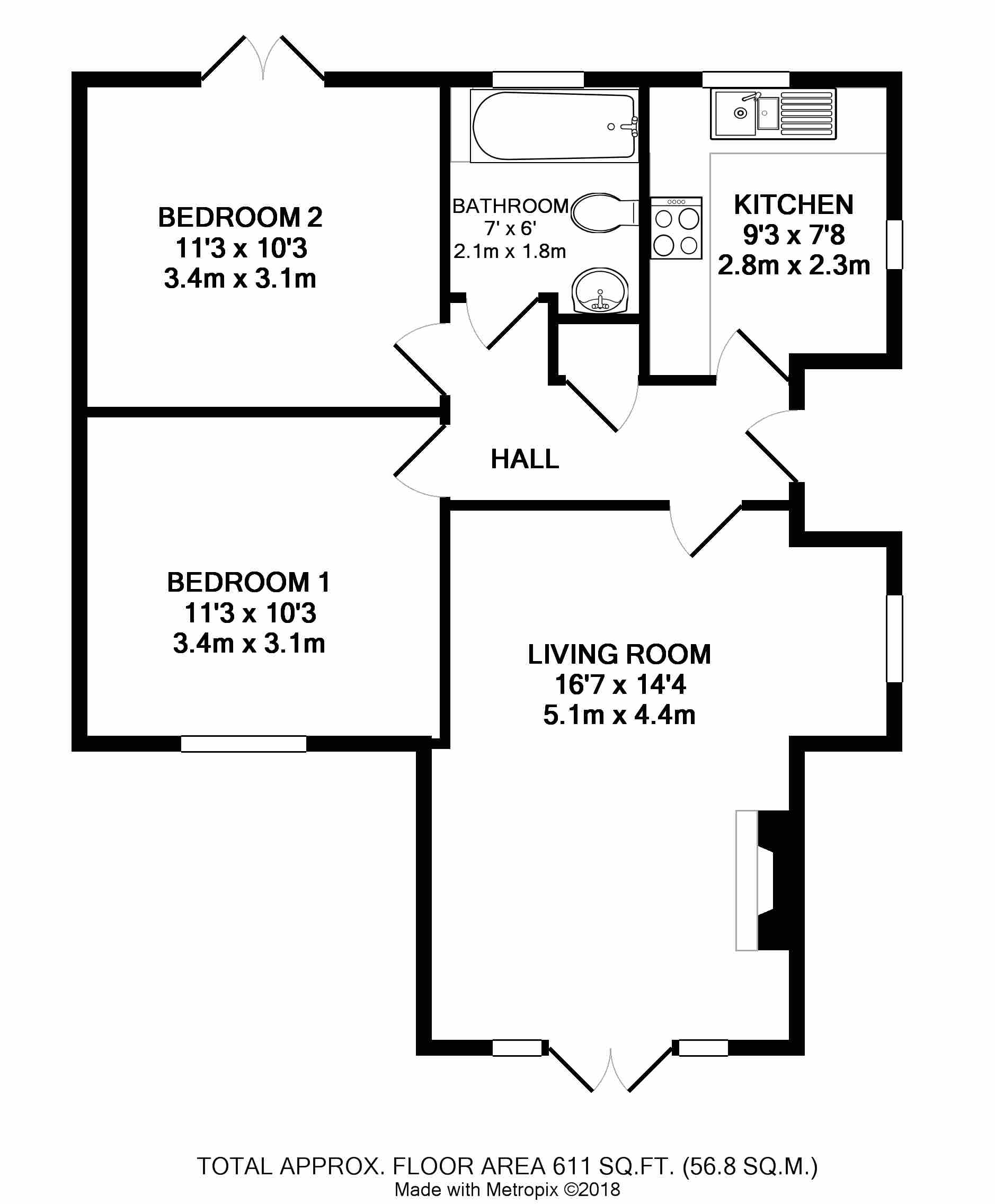 2 Bedrooms Bungalow for sale in Mill Road Avenue, Angmering, Littlehampton BN16