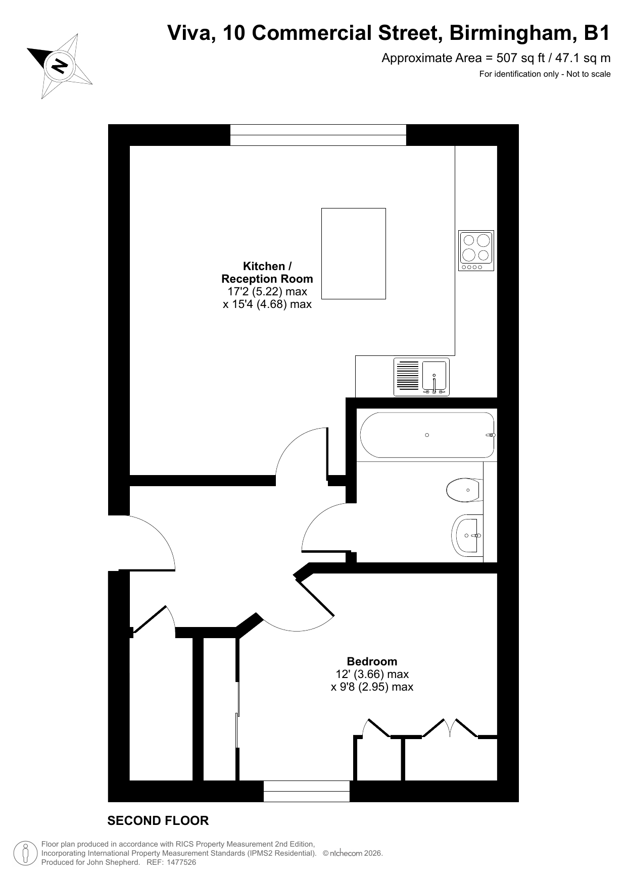Apartment 96, Viva, 10, Commercial Street, West Midlands floorplan