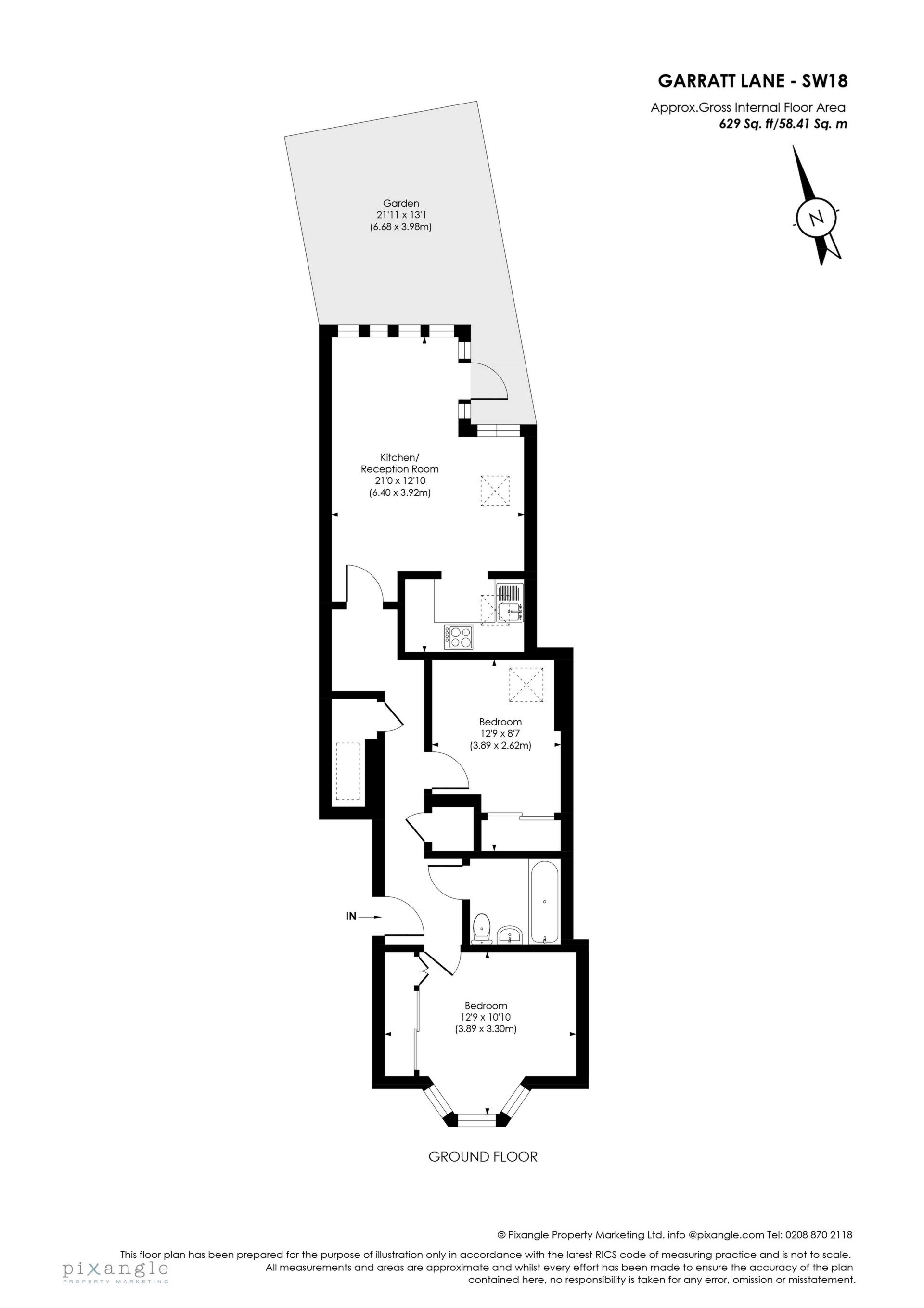 Flat 4 817, Garratt Lane, London floorplan