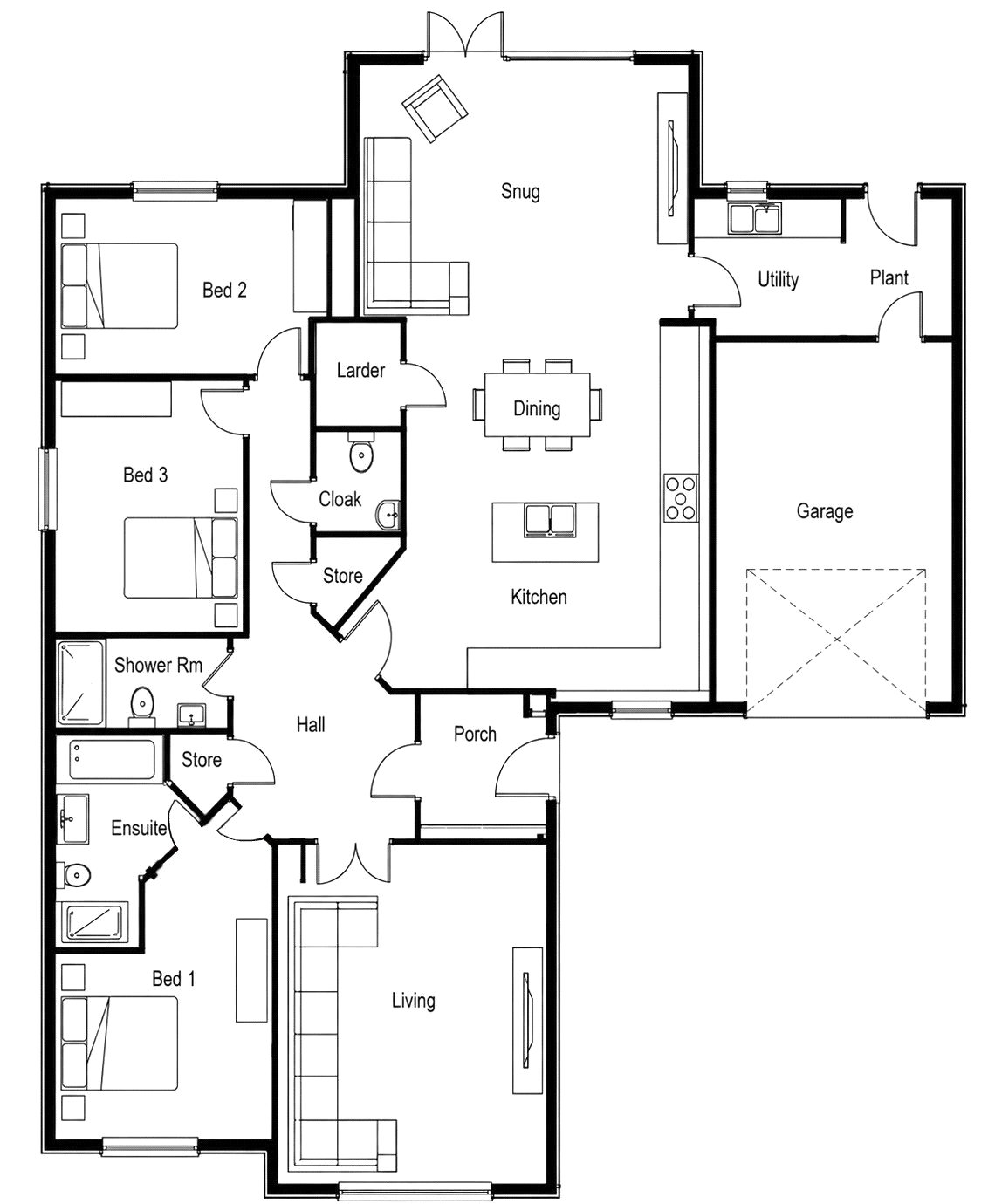 Plot 3, The Badgers Nook,, South Otterington, North Yorkshire floorplan