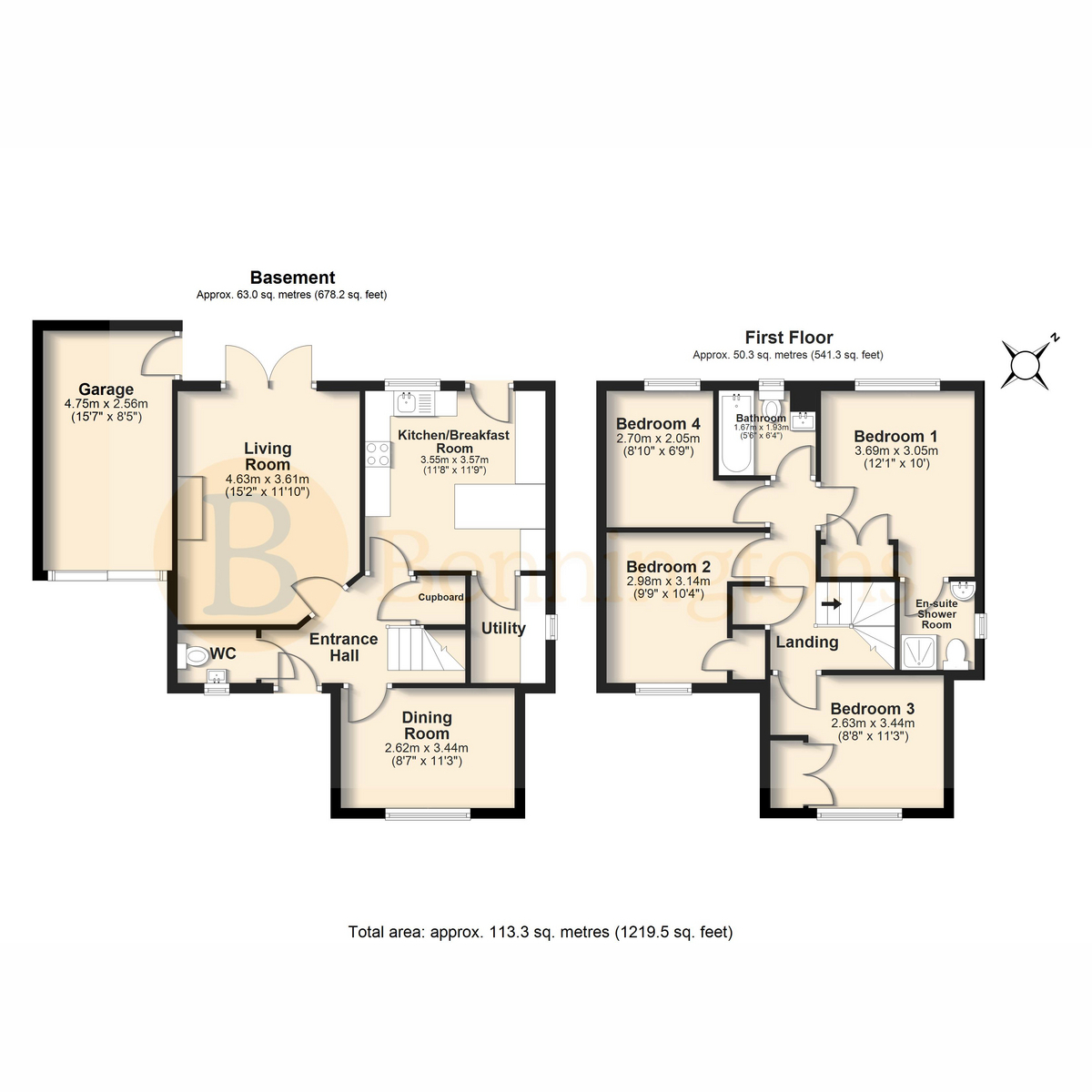2, Abraham Close, Great Gonerby floorplan