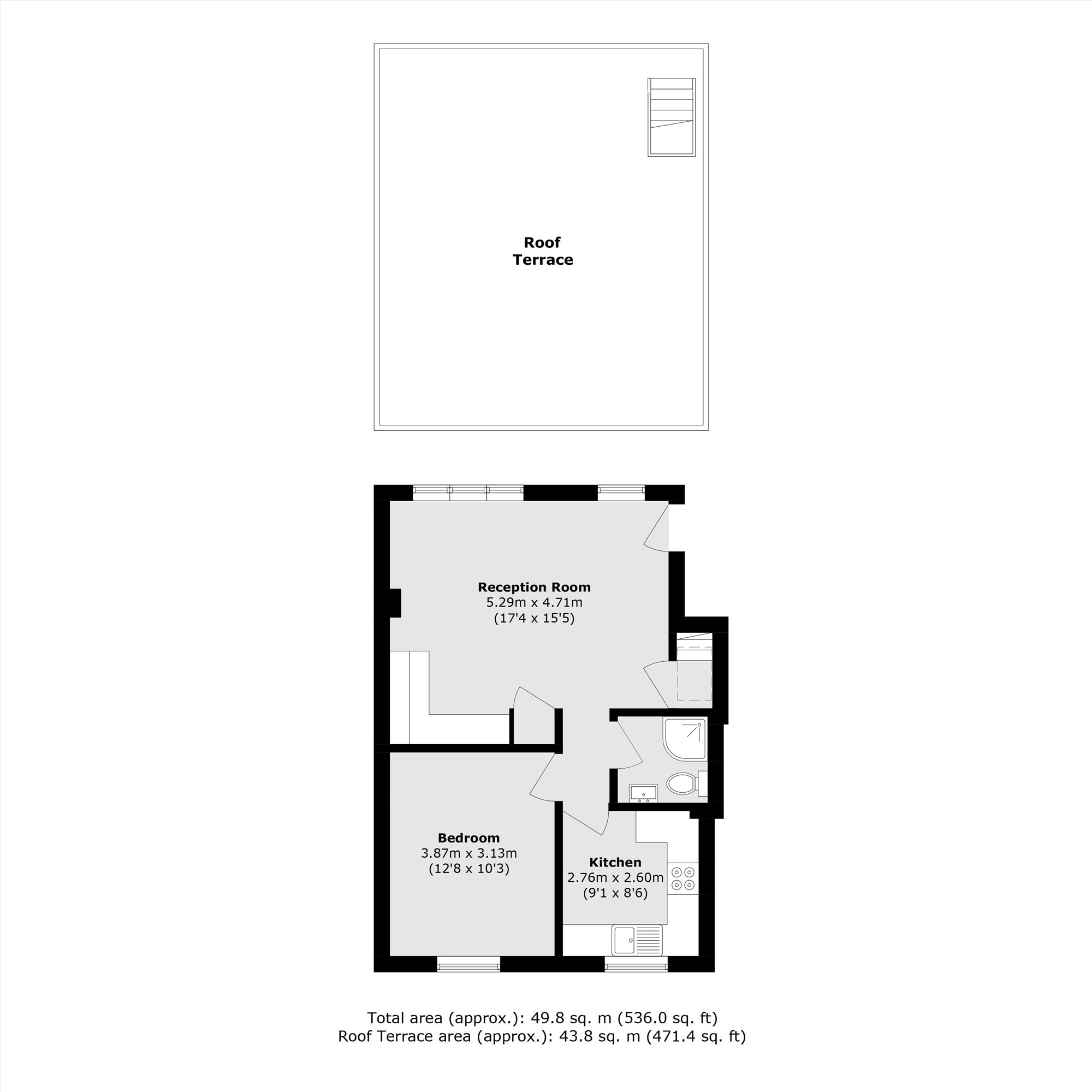Flat 5, 2, Belmont Street, London floorplan