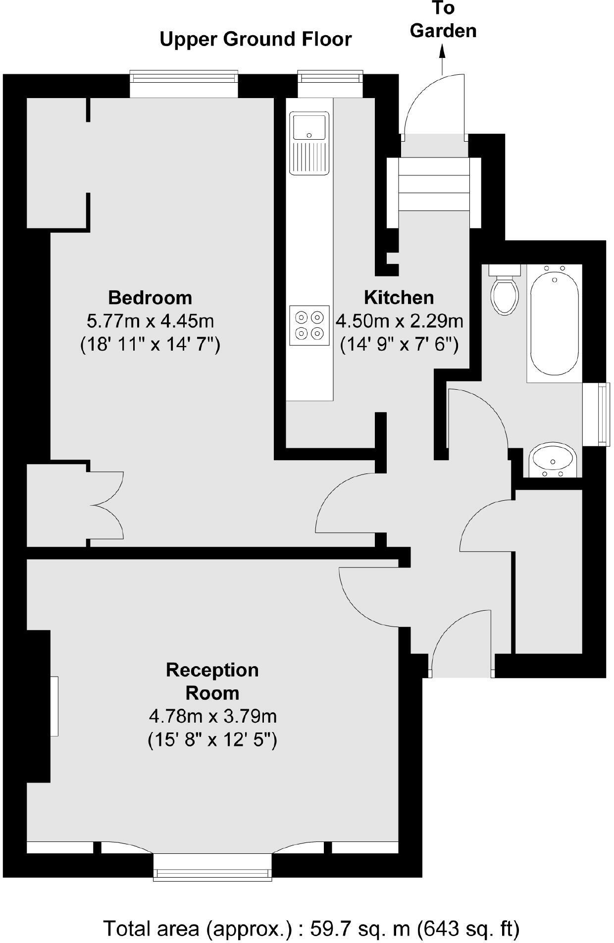 Flat 2 77, Larkhall Rise, London floorplan